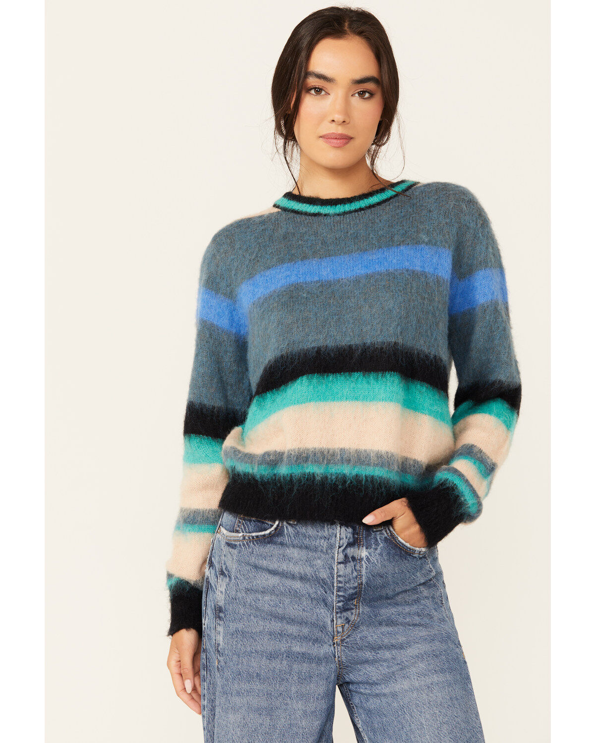 Women's Molly Bracken Striped Long Sleeve Sweater
