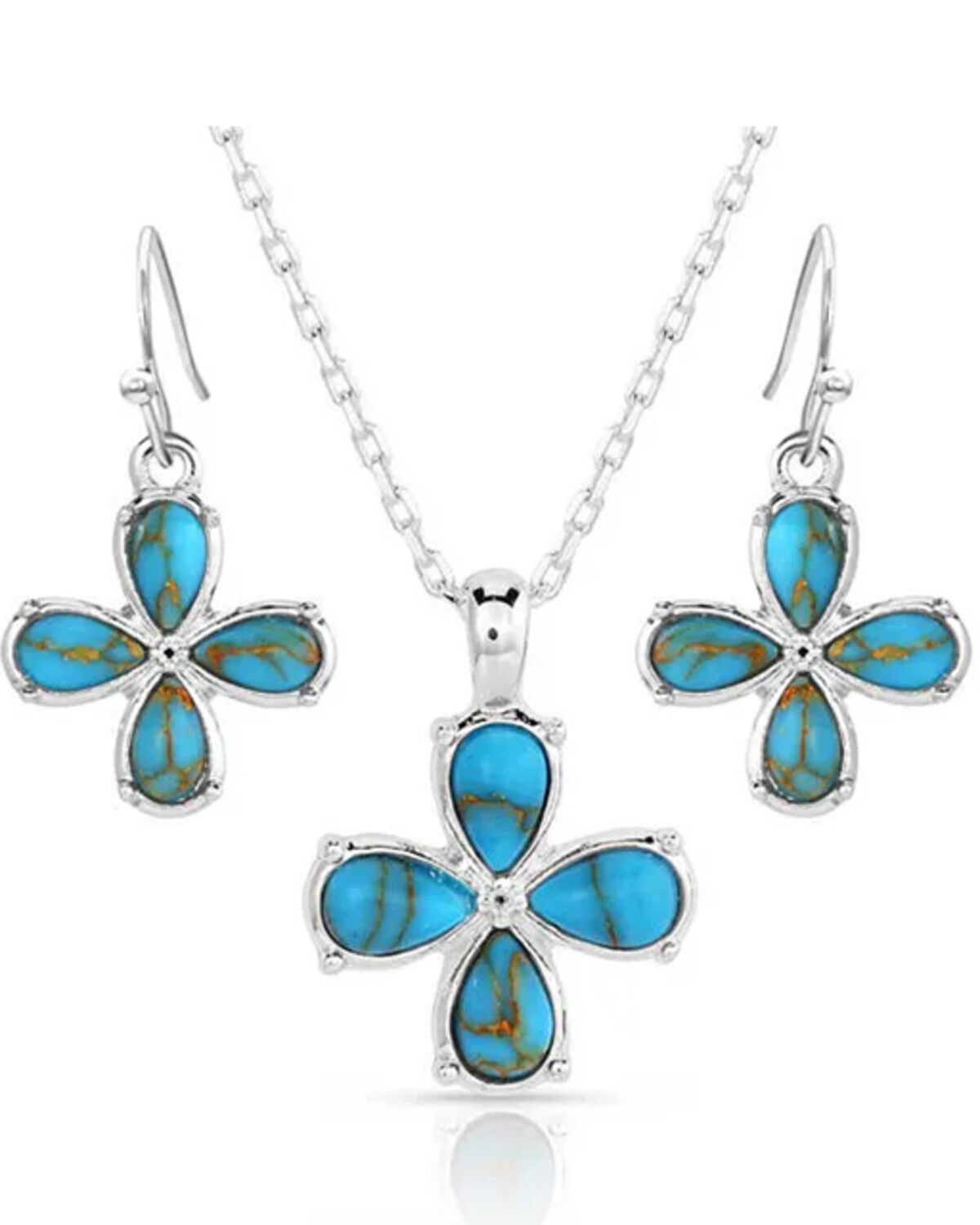 Women's Montana Silversmiths Wildflower Turquoise Jewelry Set - 2 Piec