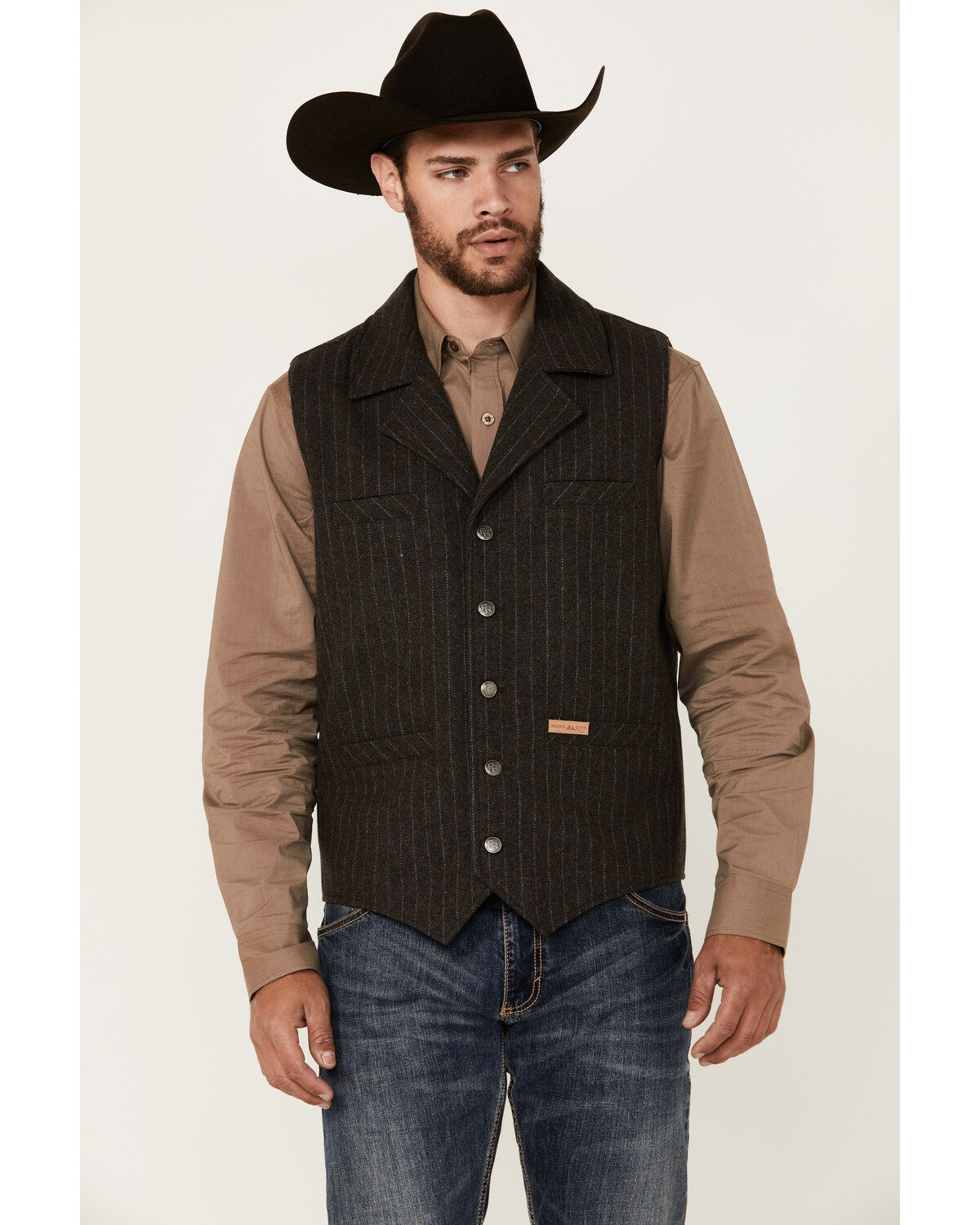 Men's Powder River Outfitters Montana Striped Wool Vest