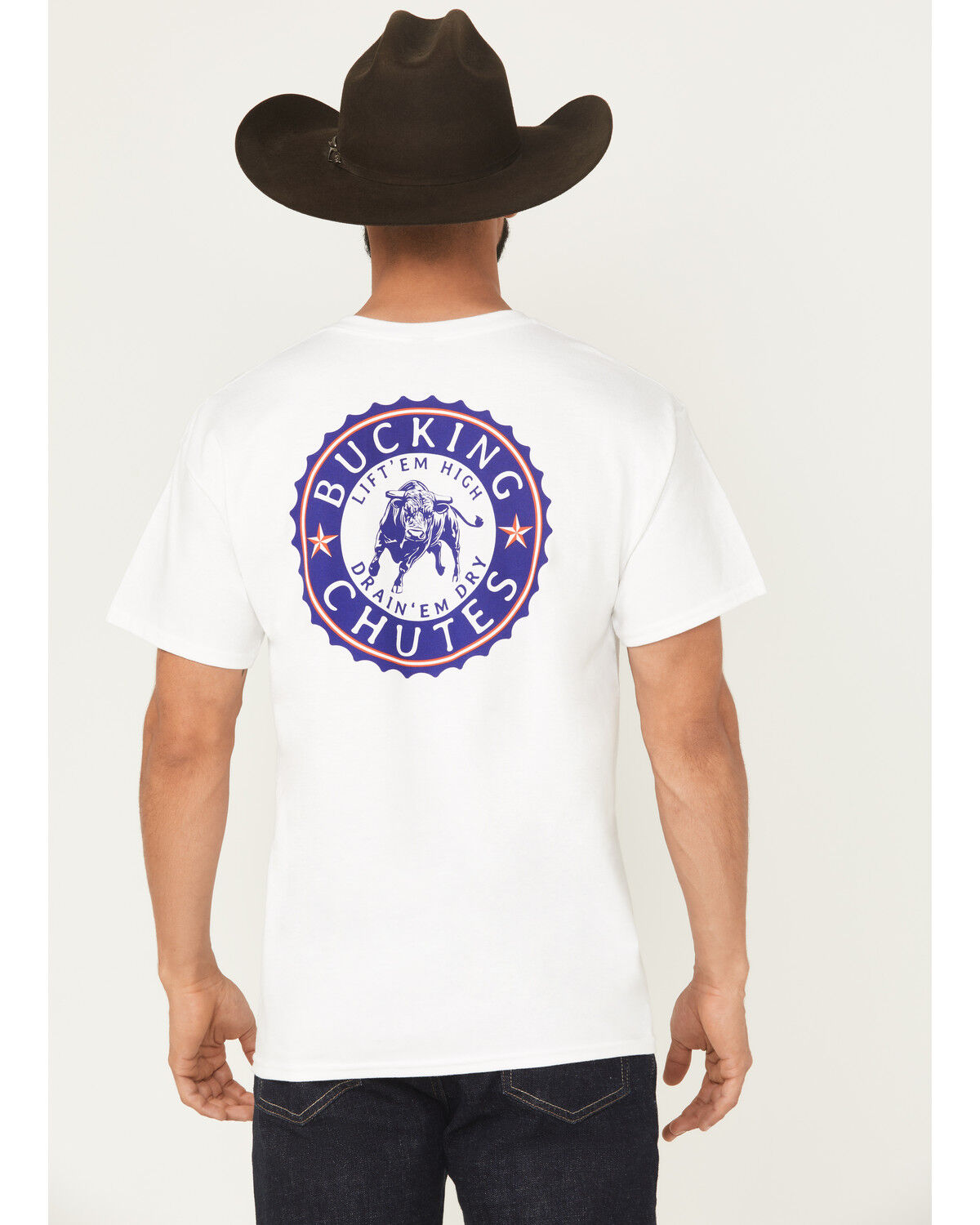 Men's Bucking Chutes Beer Cap Short Sleeve Graphic T-Shirt