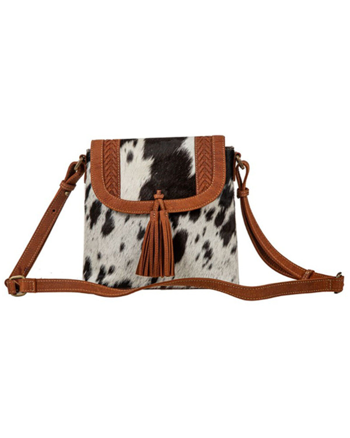 Women's Myra Bag Westward Tasseled Leather Hair-On Crossbody Bag