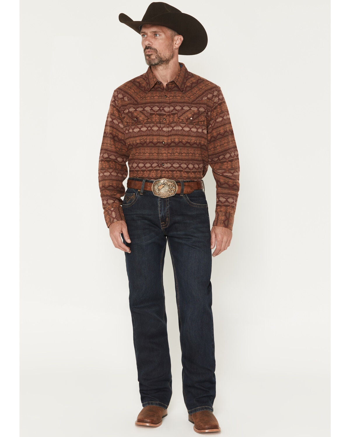 Men's Double Barrel Rock & Roll Denim Dark Wash Relaxed Straight Refle