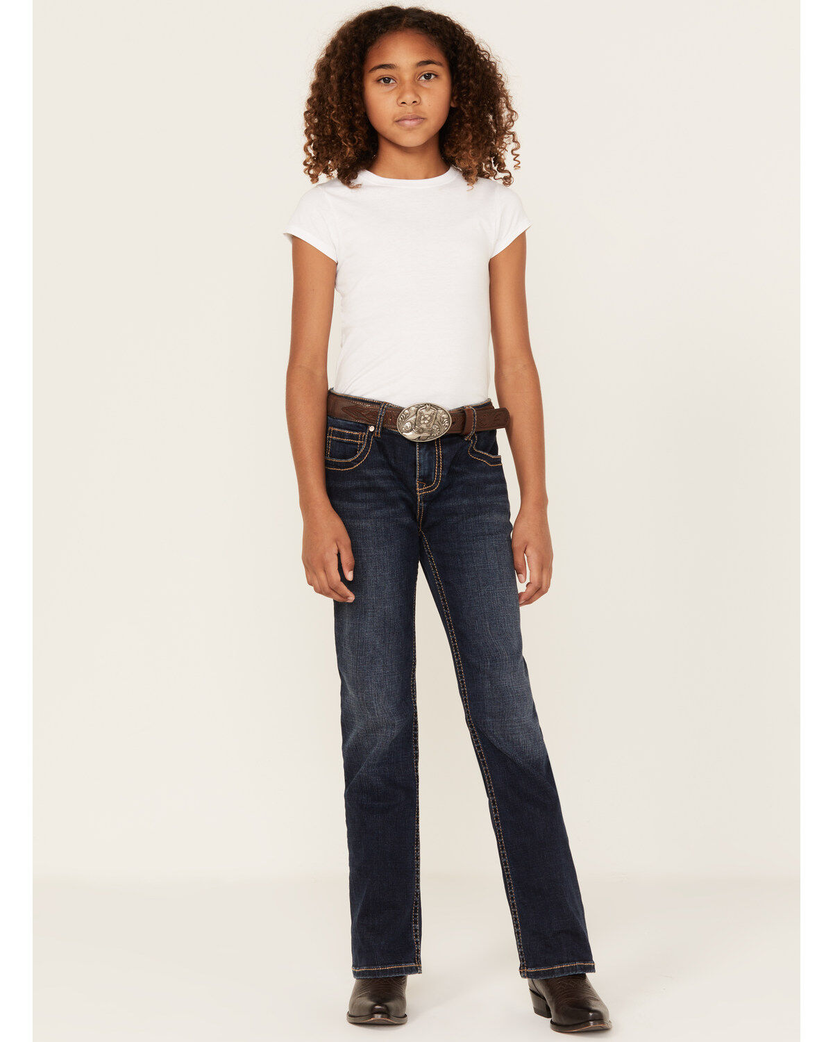Girls' Shyanne Medium Wash Bootcut Riding Jeans