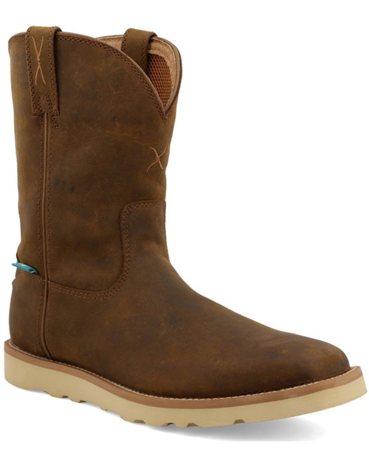 Men's Twisted X 10" Work Pull-On Wedge Work Boots - Soft Toe