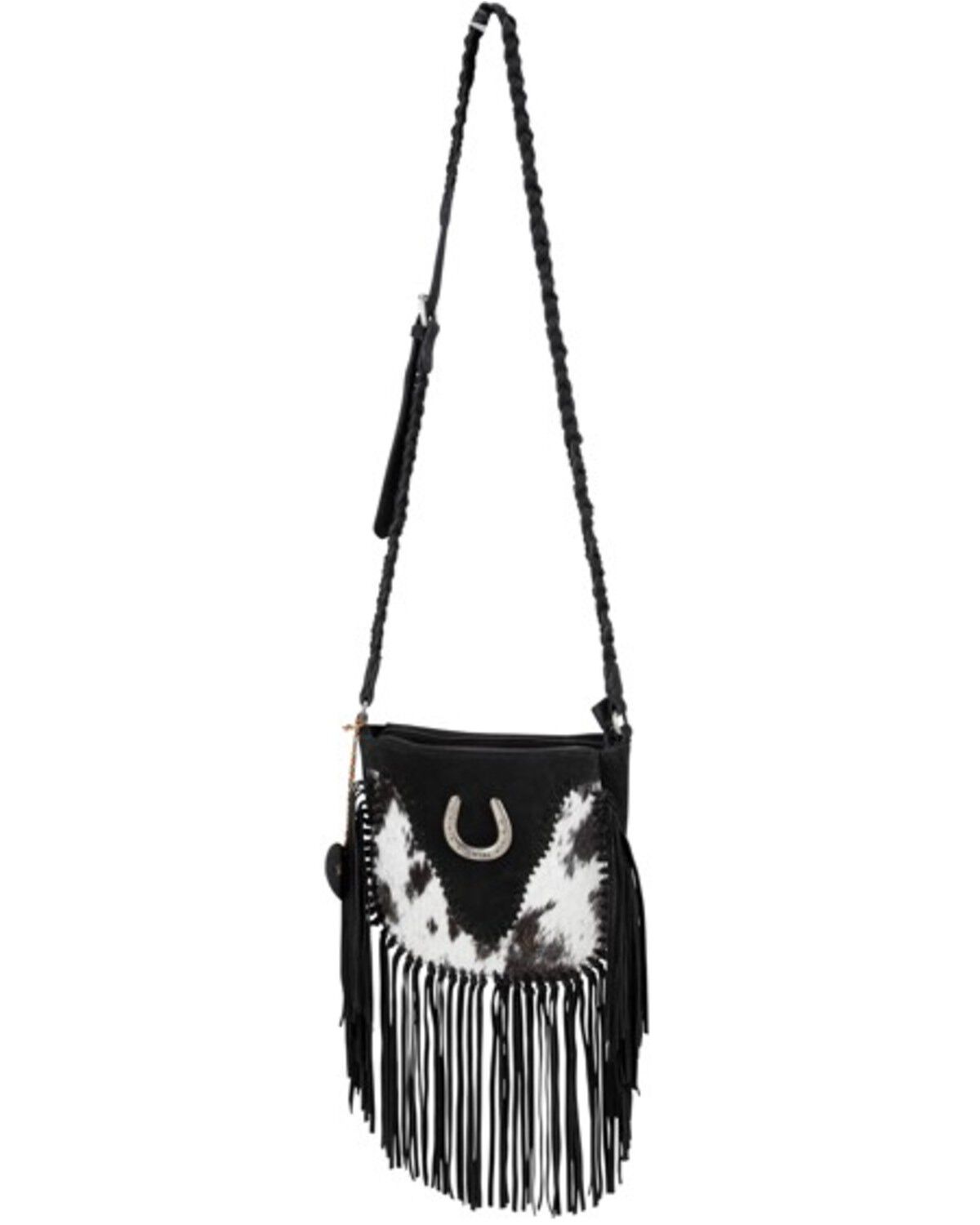 Women's Myra Bag Mustang's Luck Leather and Hair-On Shoulder Bag