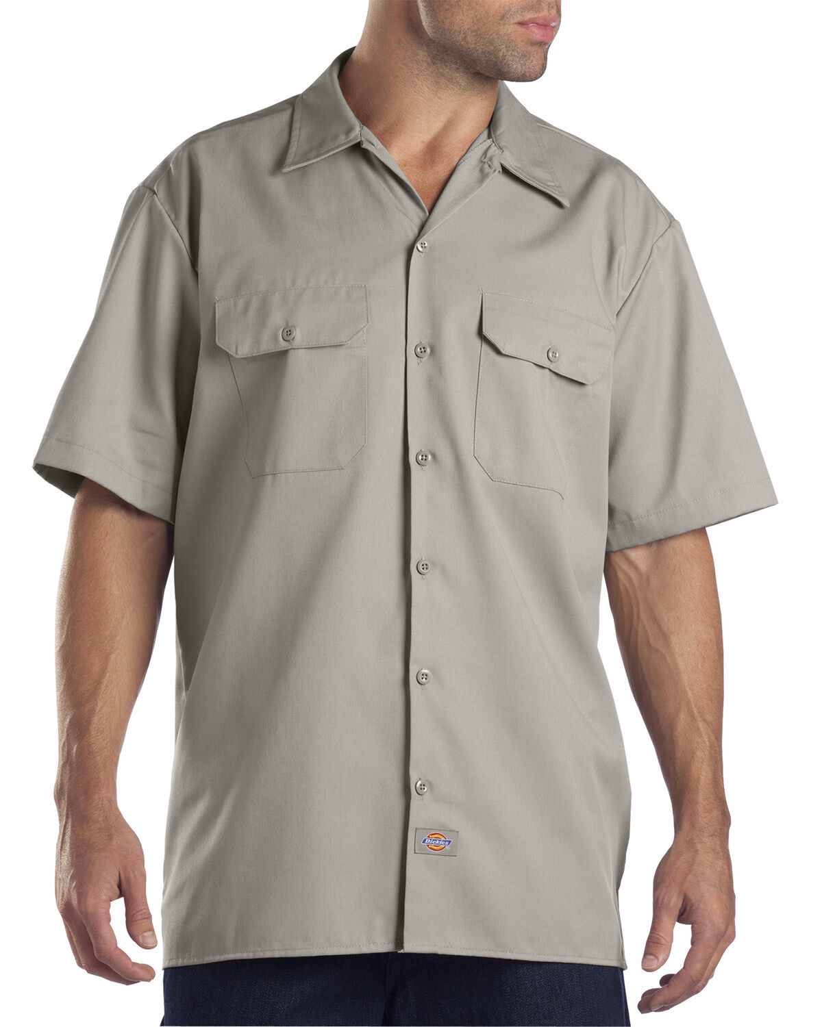 Men's Dickies Solid Short Sleeve Folded Work Shirt