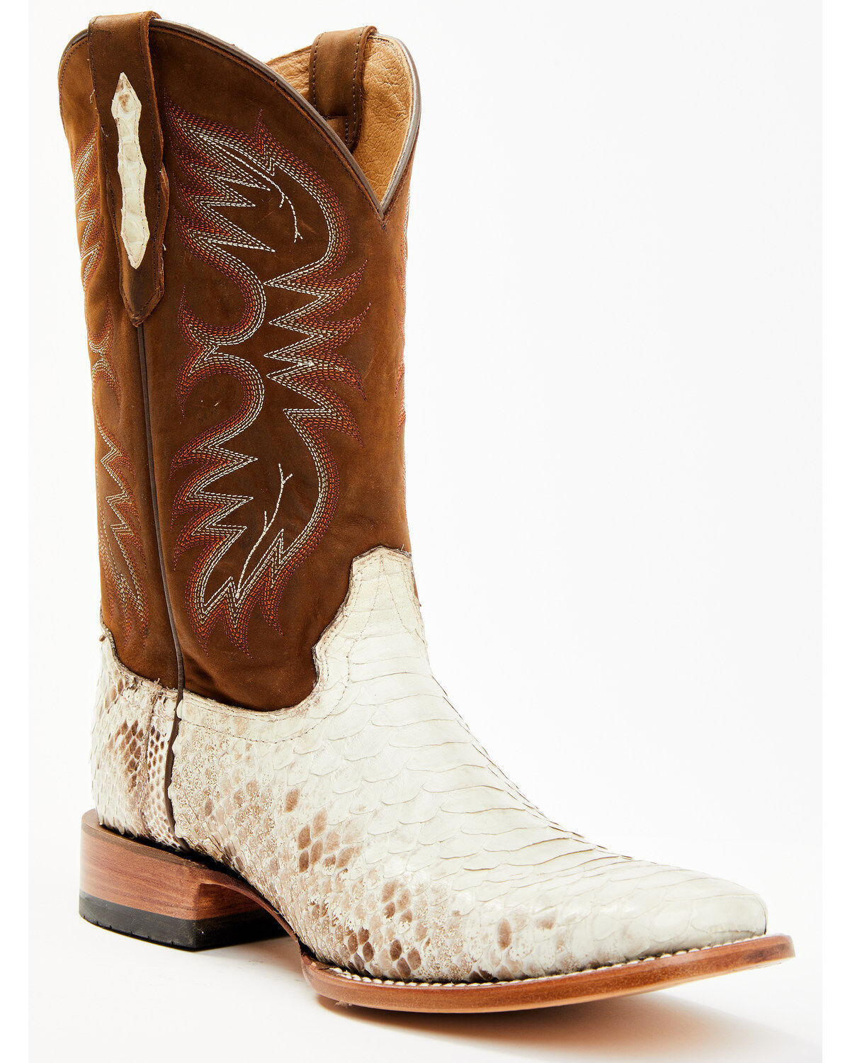 Men's Cody James Bone Python Exotic Western Boot - Broad Square Toe
