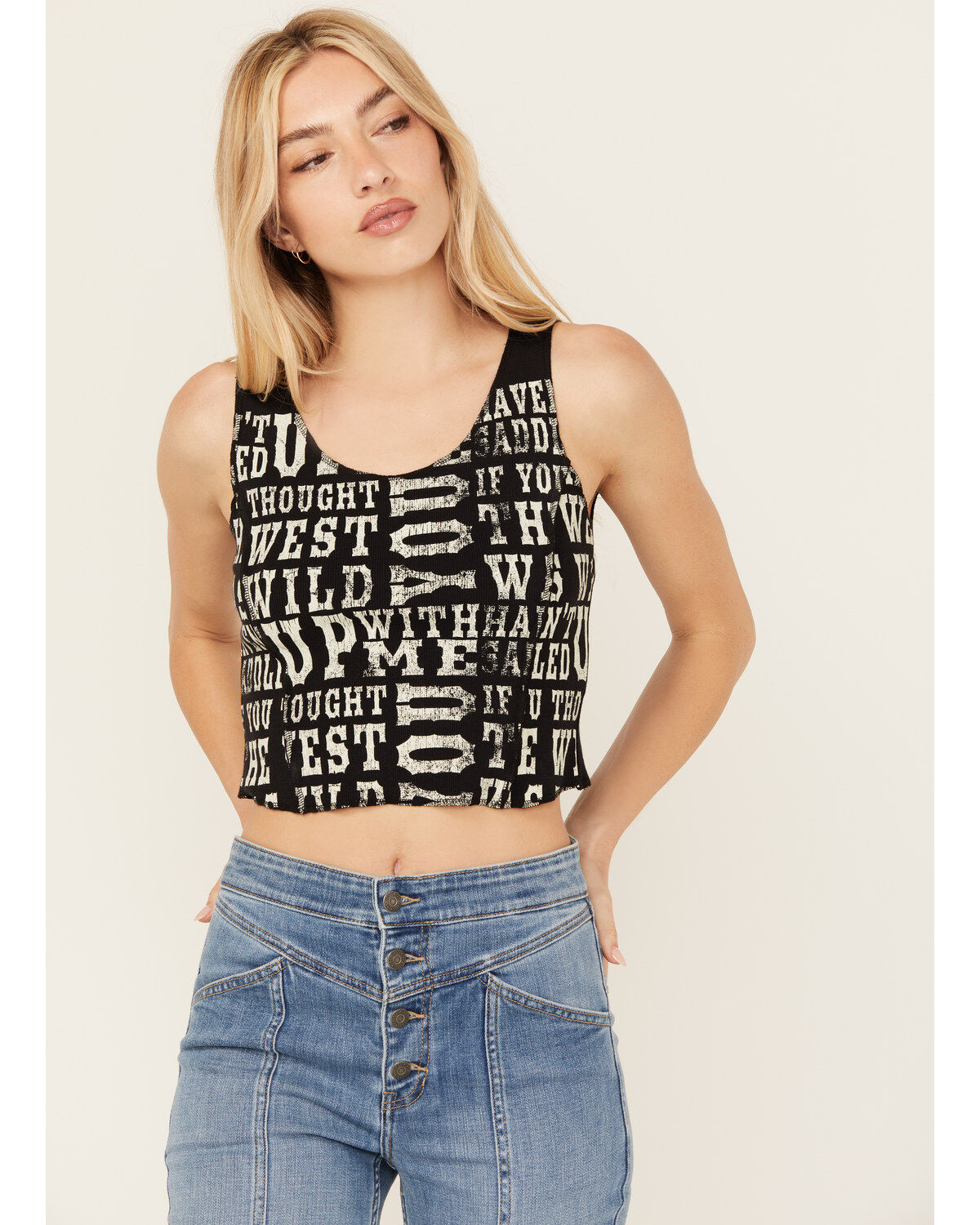 Women's Idyllwind Rhett The West Was Wild Graphic Rib Knit Tank