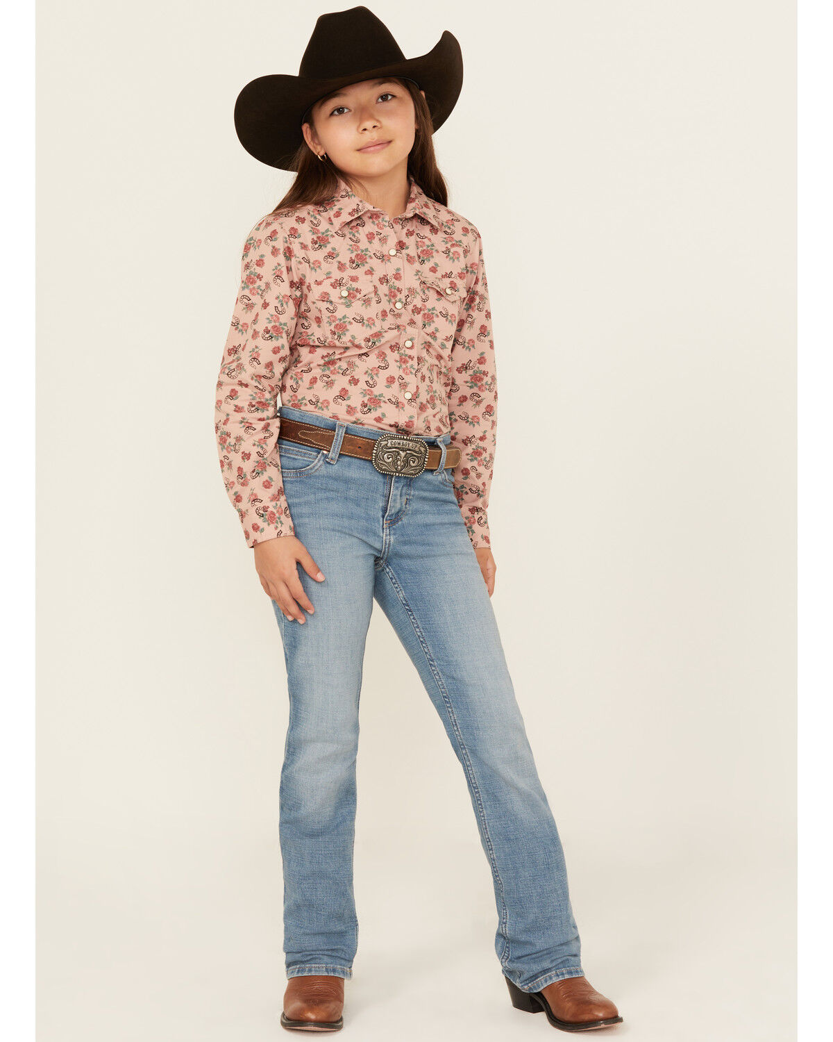 Girls' Wrangler Germaine Medium Wash Bootcut Stretch Denim Jeans
