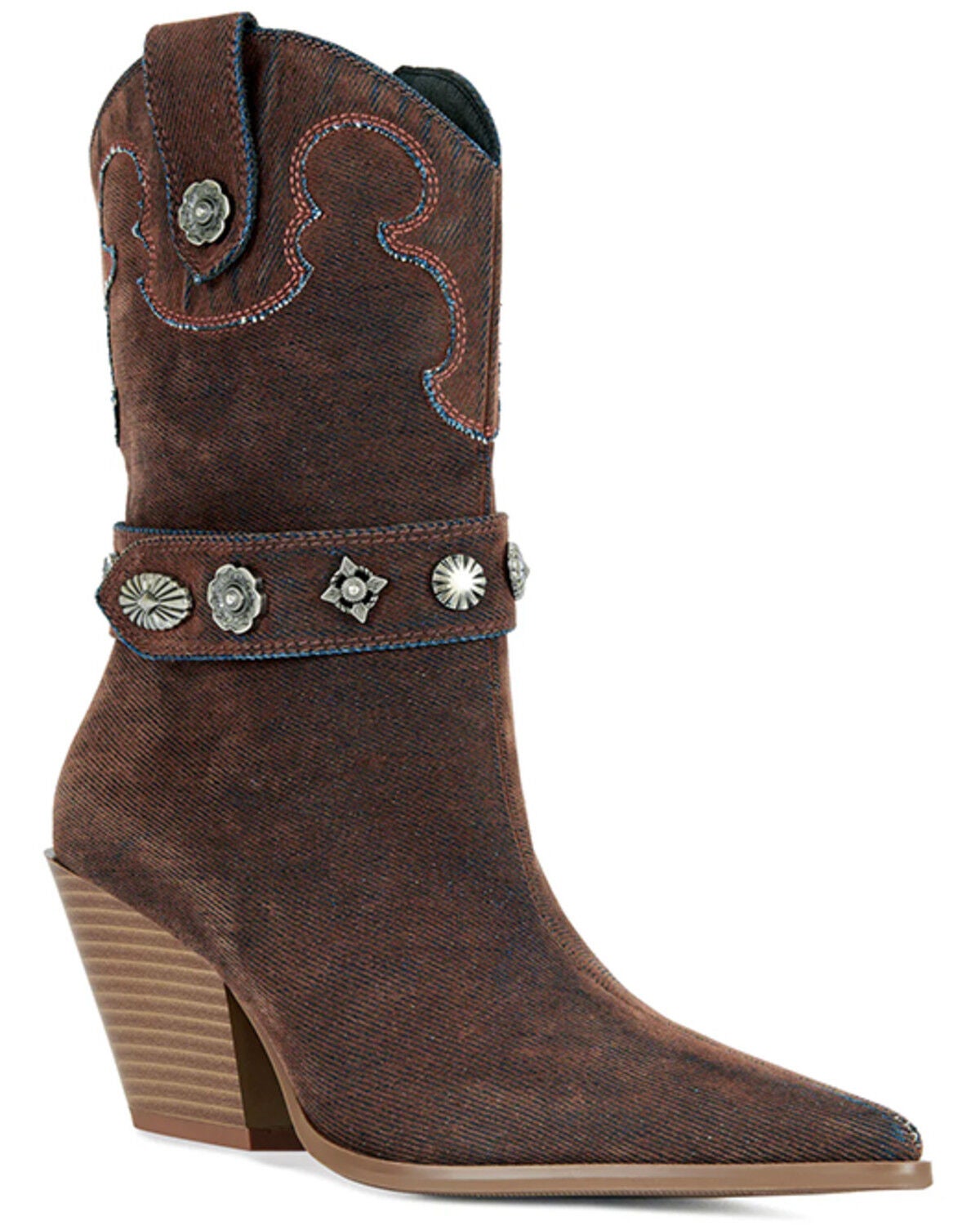 Women's Azalea Wang Neith Western Booties - Round Toe
