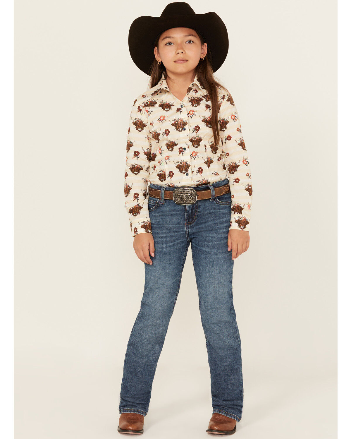 Girls' Wrangler Hanna Dark Wash Bootcut Stretch Denim Jeans