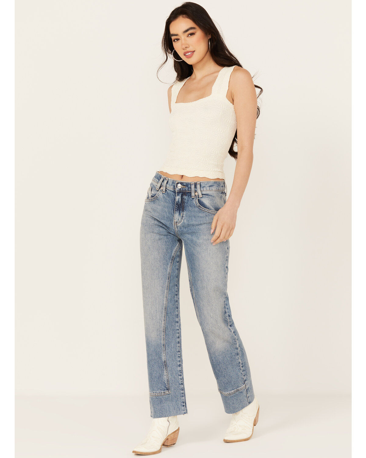 Women's Free People Risk Taker Straight Stretch Denim Jeans