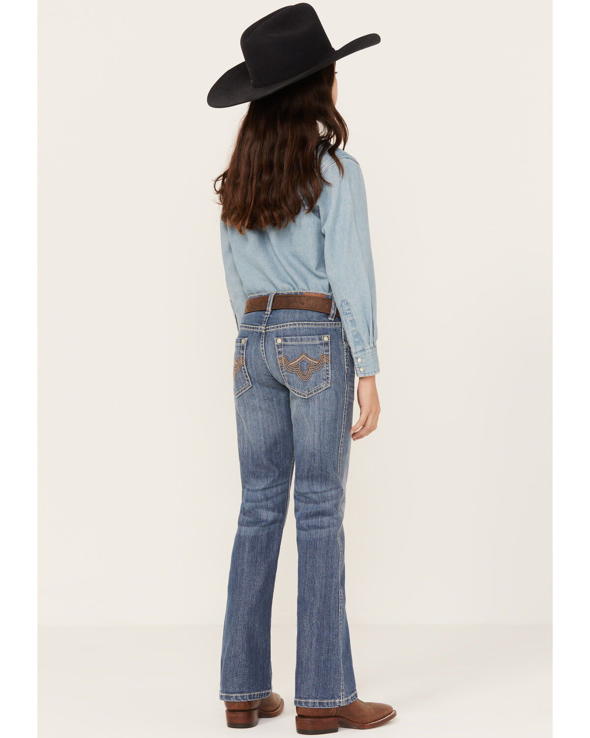 Girls' Shyanne Little Light Wash Stretch Bootcut Riding Jeans