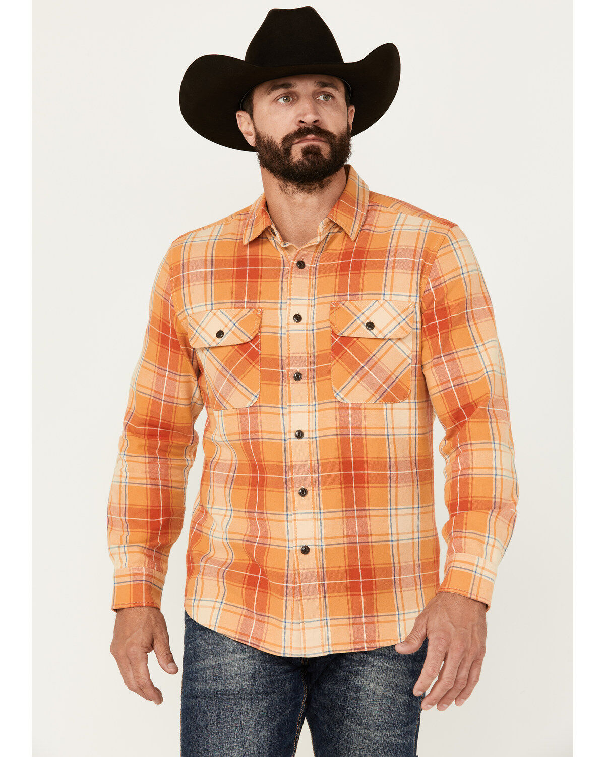 Men's Pendleton Beach Shack Plaid Print Long Sleeve Button-Down Wester