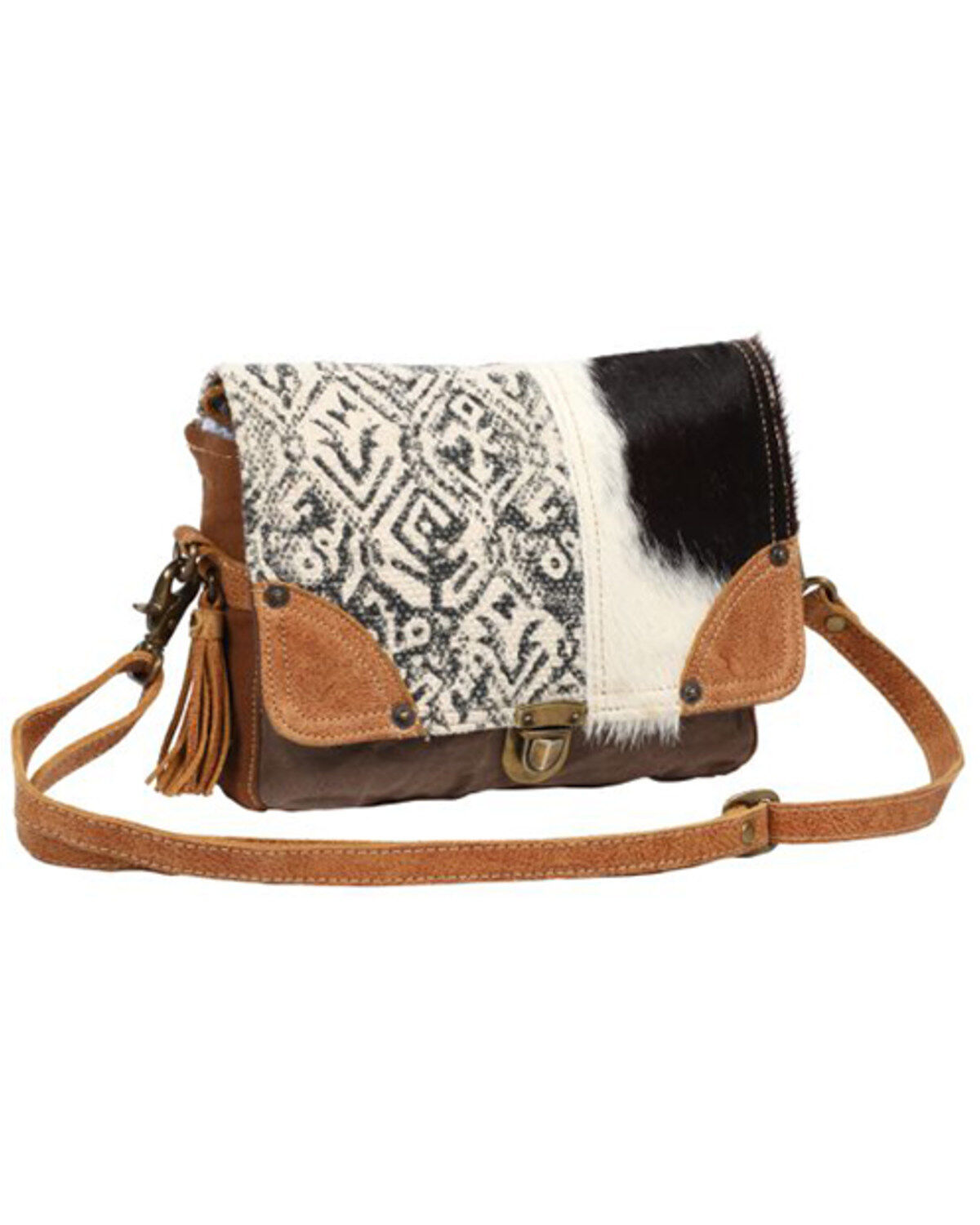 Women's Myra Bag Rug And Hairon Flap Messenger Bag