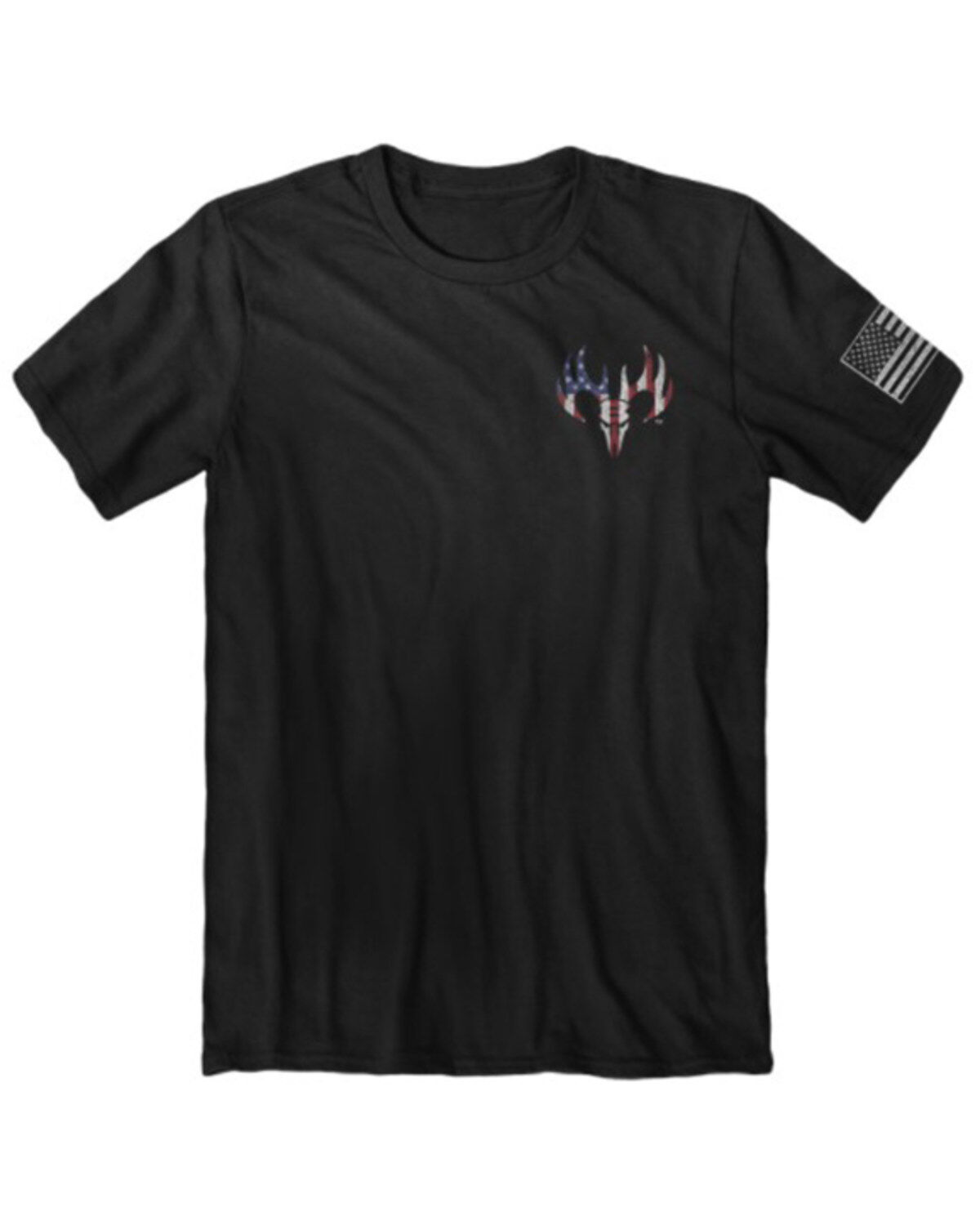 Men's Buck Wear Black Live Free Skull Graphic Short Sleeve T-Shirt