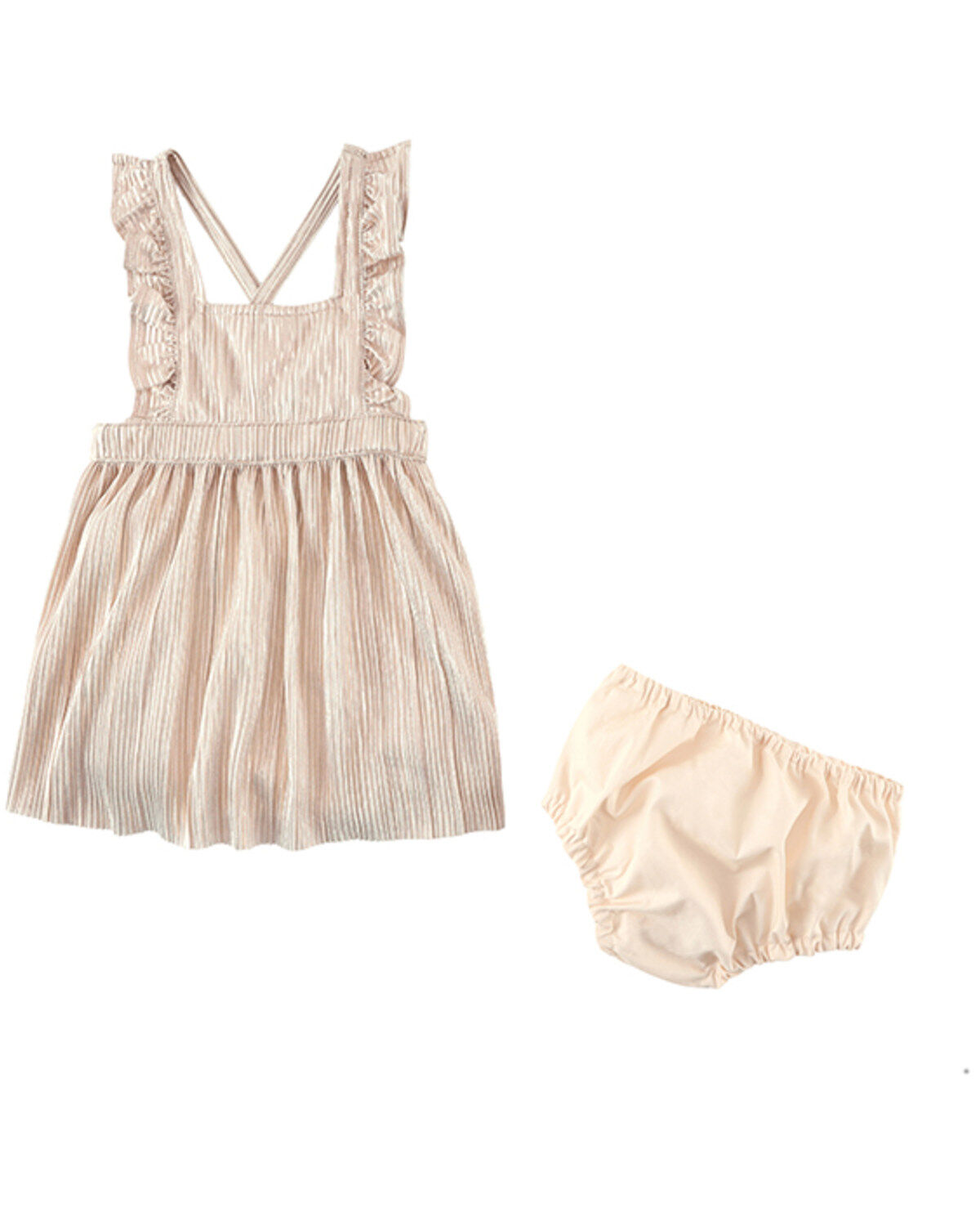 Girls' Wrangler Infant Flutter Sleeve Dress with Diaper Cover