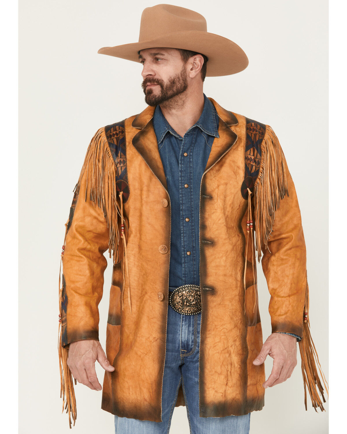 Men's Kobler Chinle Leather Long Fringe Jacket