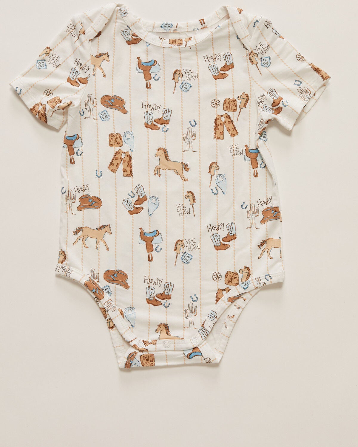 Boys' Angel Dear Infant Cowboy Nursery Short Sleeve Onesie