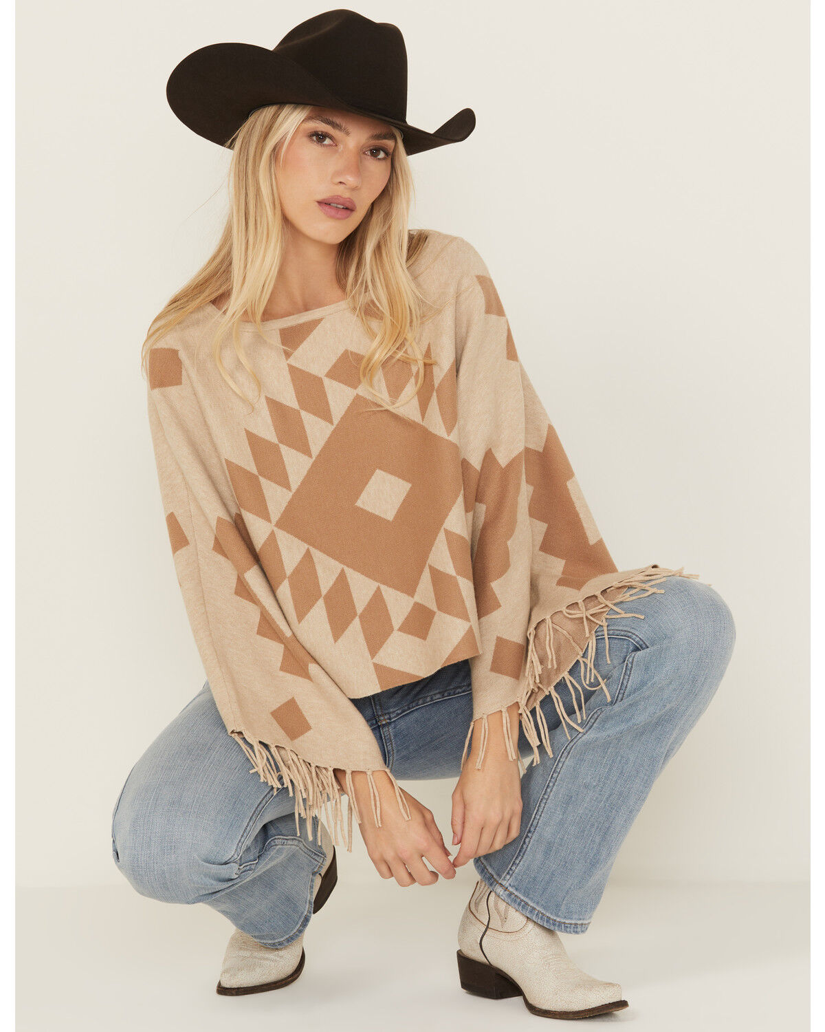 Women's Ariat Southwestern Print Sweater Poncho