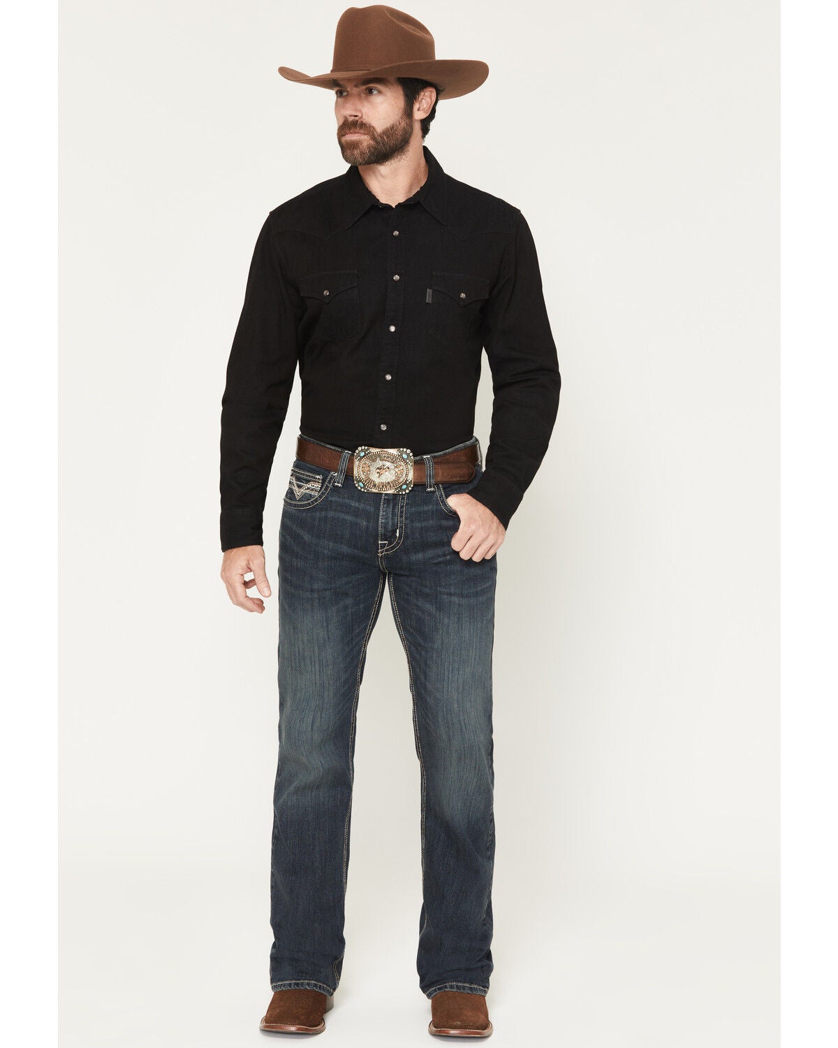 Men's Rock & Roll Denim Boot Barn Exclusive Pistol Dark Wash Bootcut R