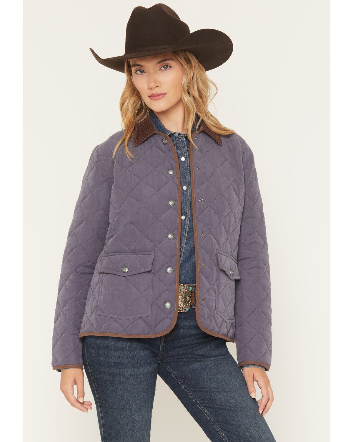 Women's Shyanne Solid Quilted Concho Snap Jacket