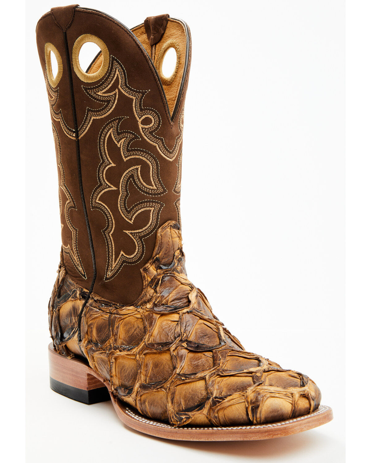Men's Cody James Exotic Pirarucu Western Boots - Broad Square Toe