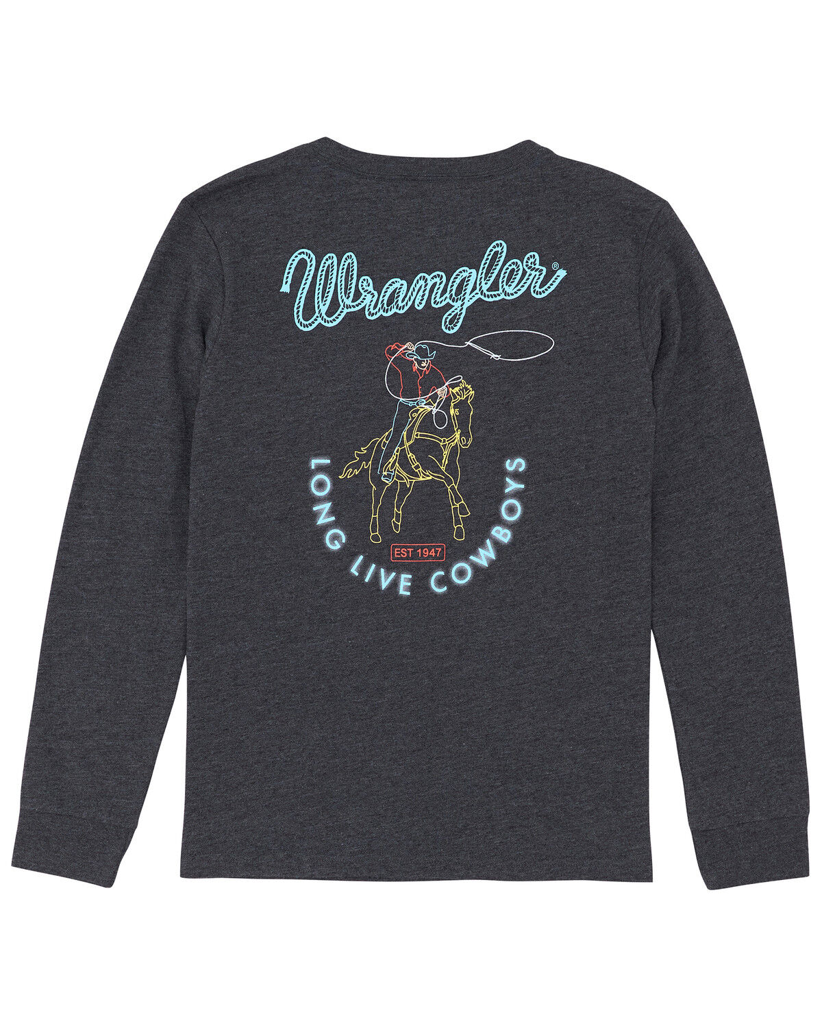 Boys' Wrangler Long Live Cowboys Long Sleeve Graphic T-Shirt