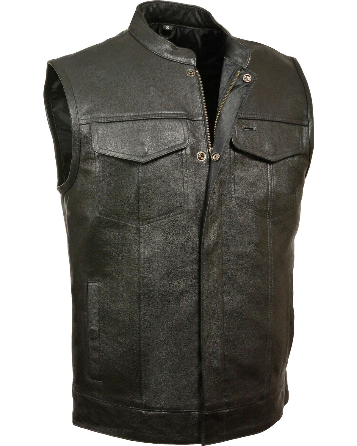 Men's Milwaukee Leather Open Neck Club Style Vest - 4X