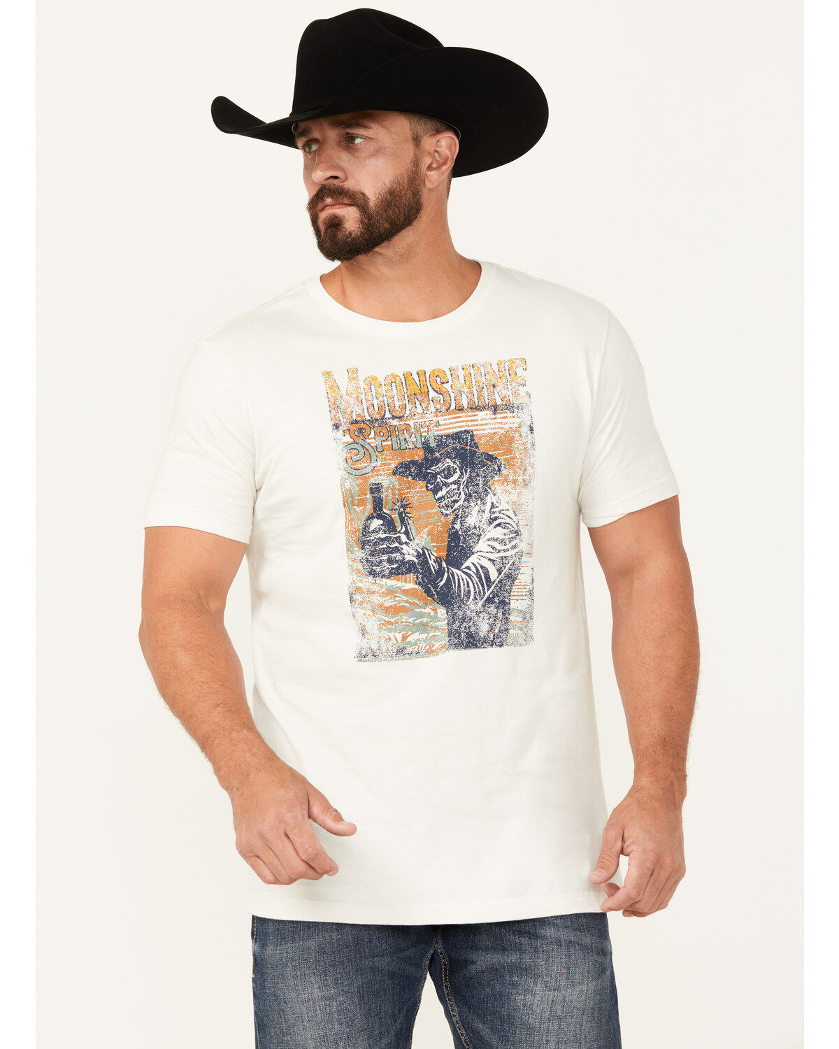 Men's Moonshine Spirit Thumbs Up Short Sleeve Graphic T-Shirt