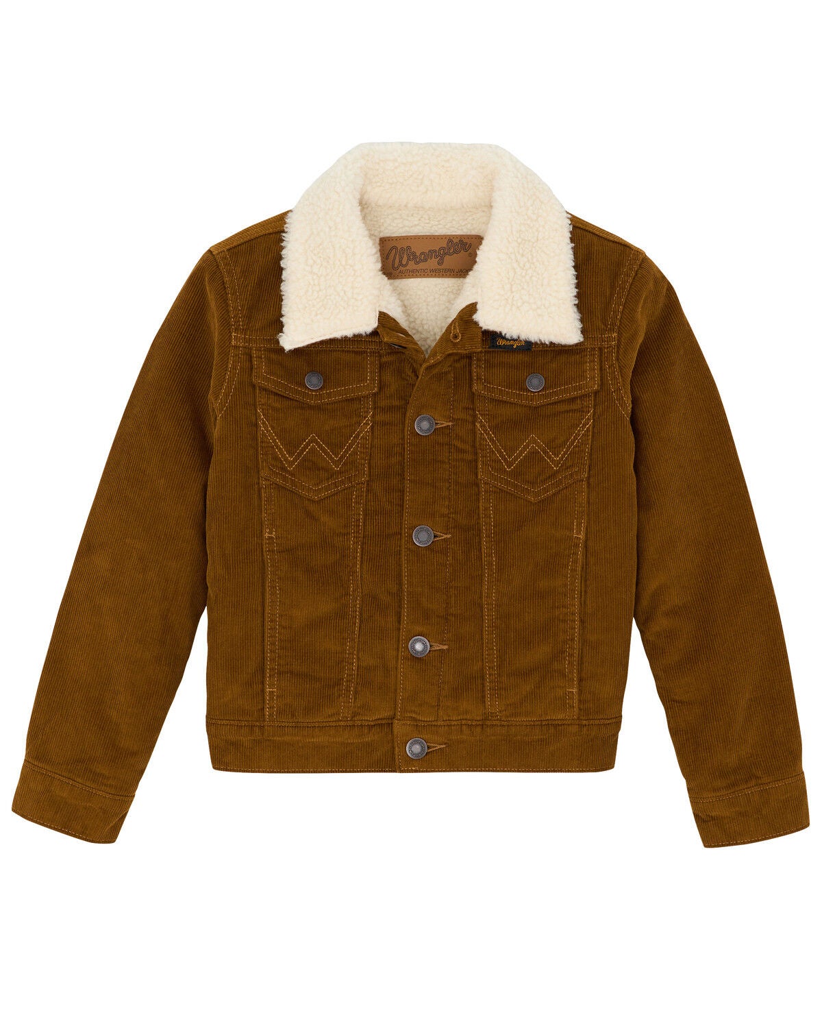 Boys' Wrangler Corduroy Sherpa Lined Button-Down Jacket