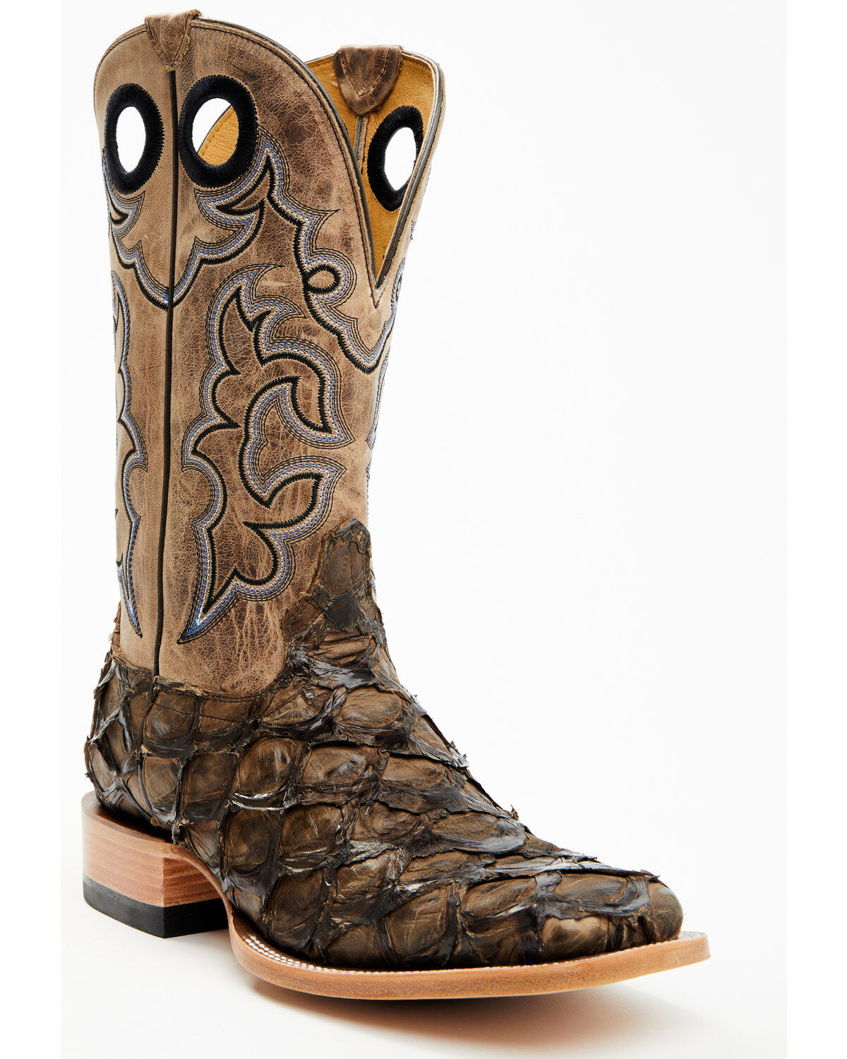 Men's Cody James Exotic Pirarucu Western Boots - Broad Square Toe