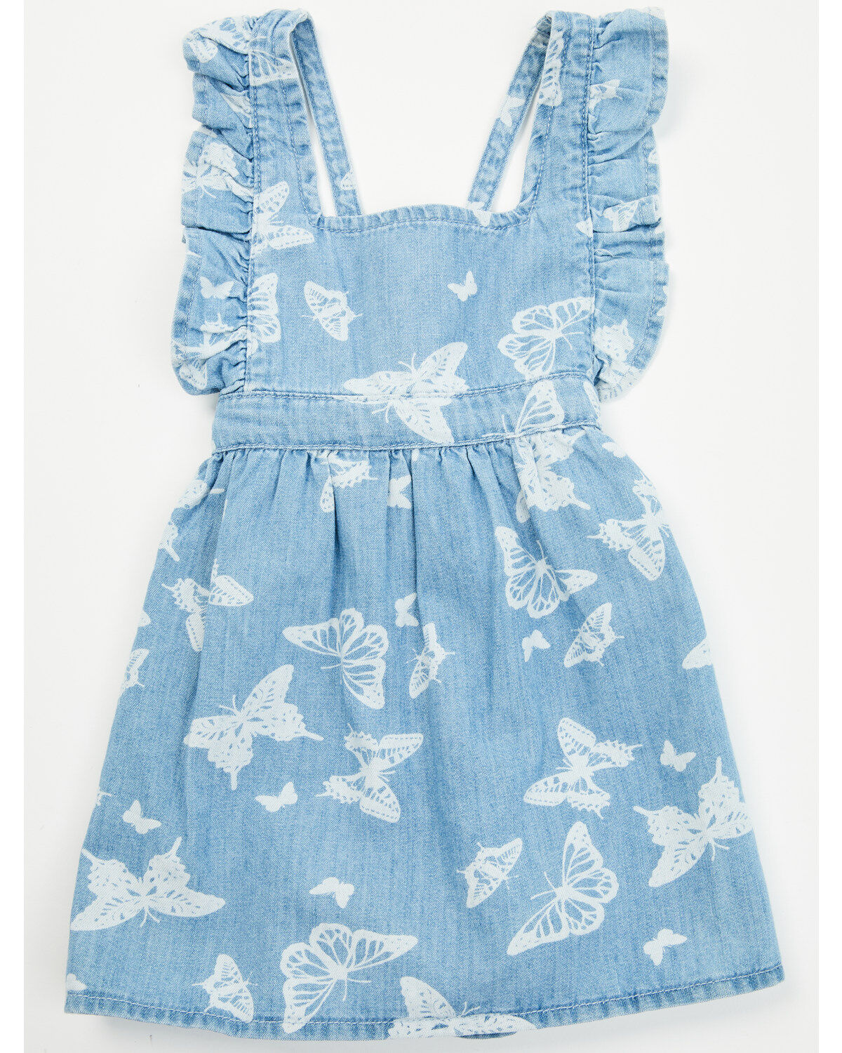 Girls' Wrangler Toddler Butterfly Print Denim Dress