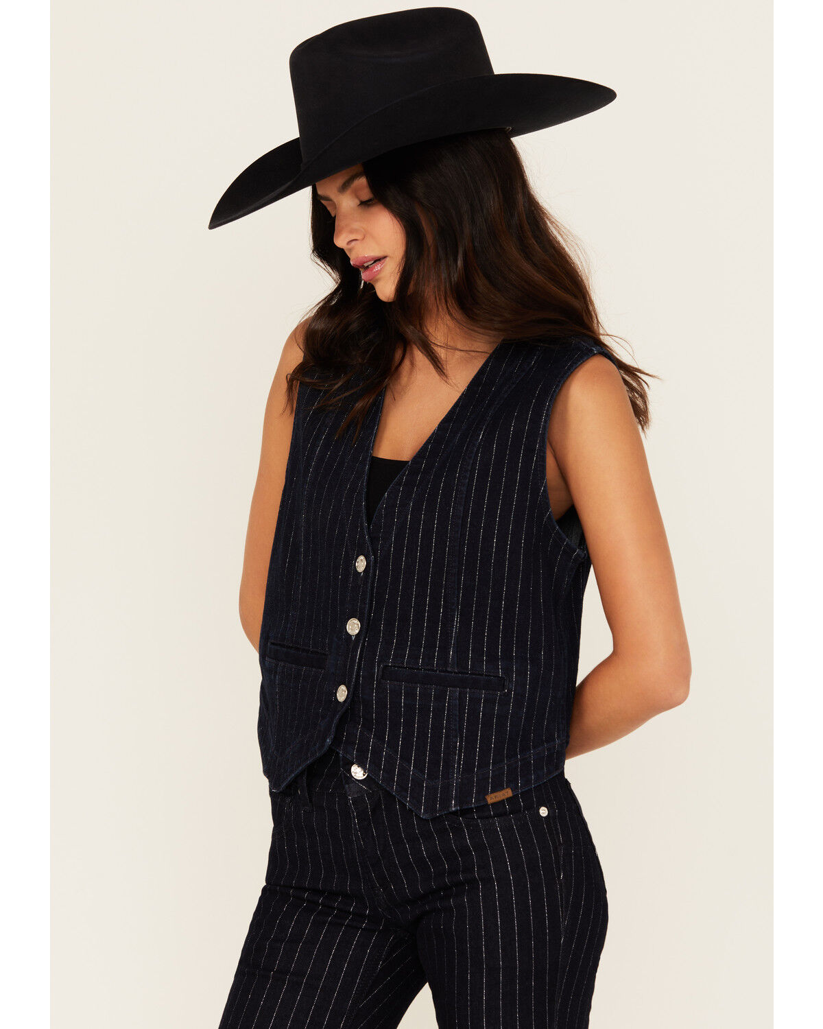 Women's Ariat R.E.A.L. Denim Lurex Striped Vest