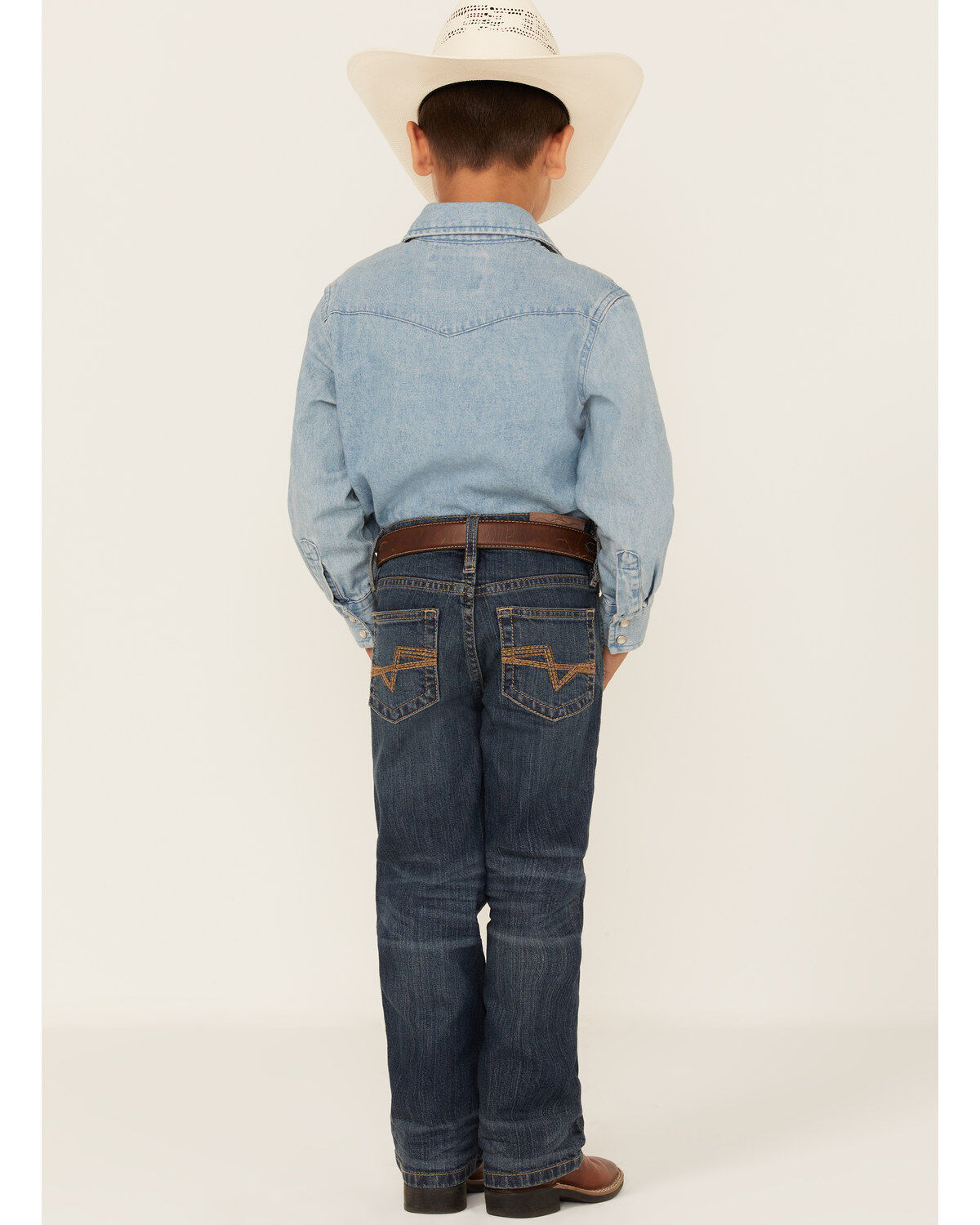 Boys' Cody James Little Saguaro Dark Wash Mid Rise Stretch Slim Bootcu