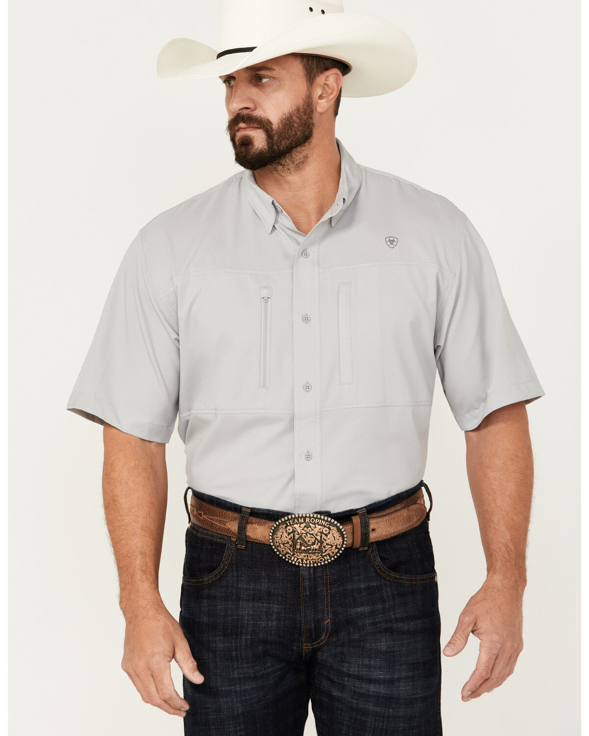 Men's Ariat VentTEK Classic Fit Solid Short Sleeve Performance Shirt