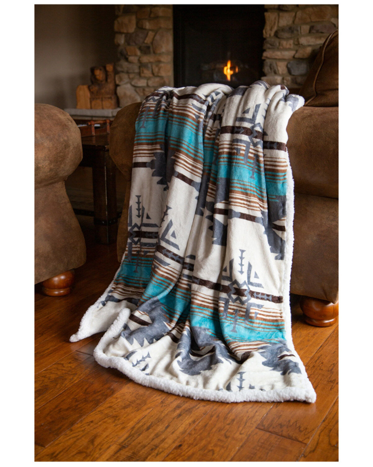 Wrangler Carstens Home Lone Mountain Sherpa Throw Blanket