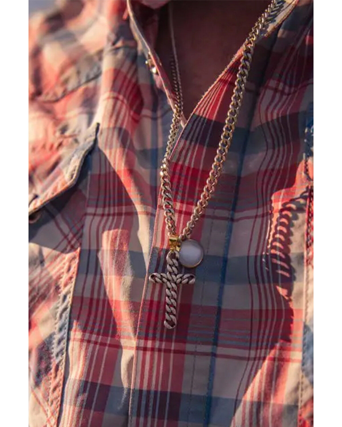 Men's Montana Silversmiths Braided Cross Necklace
