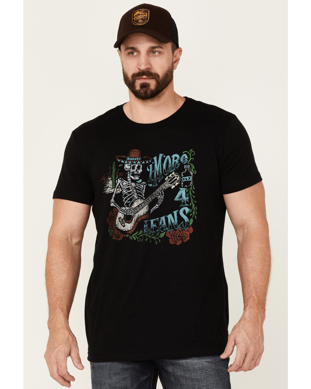 Men's Moonshine Spirit More 4 For The Fans Graphic Short Sleeve T-Shir