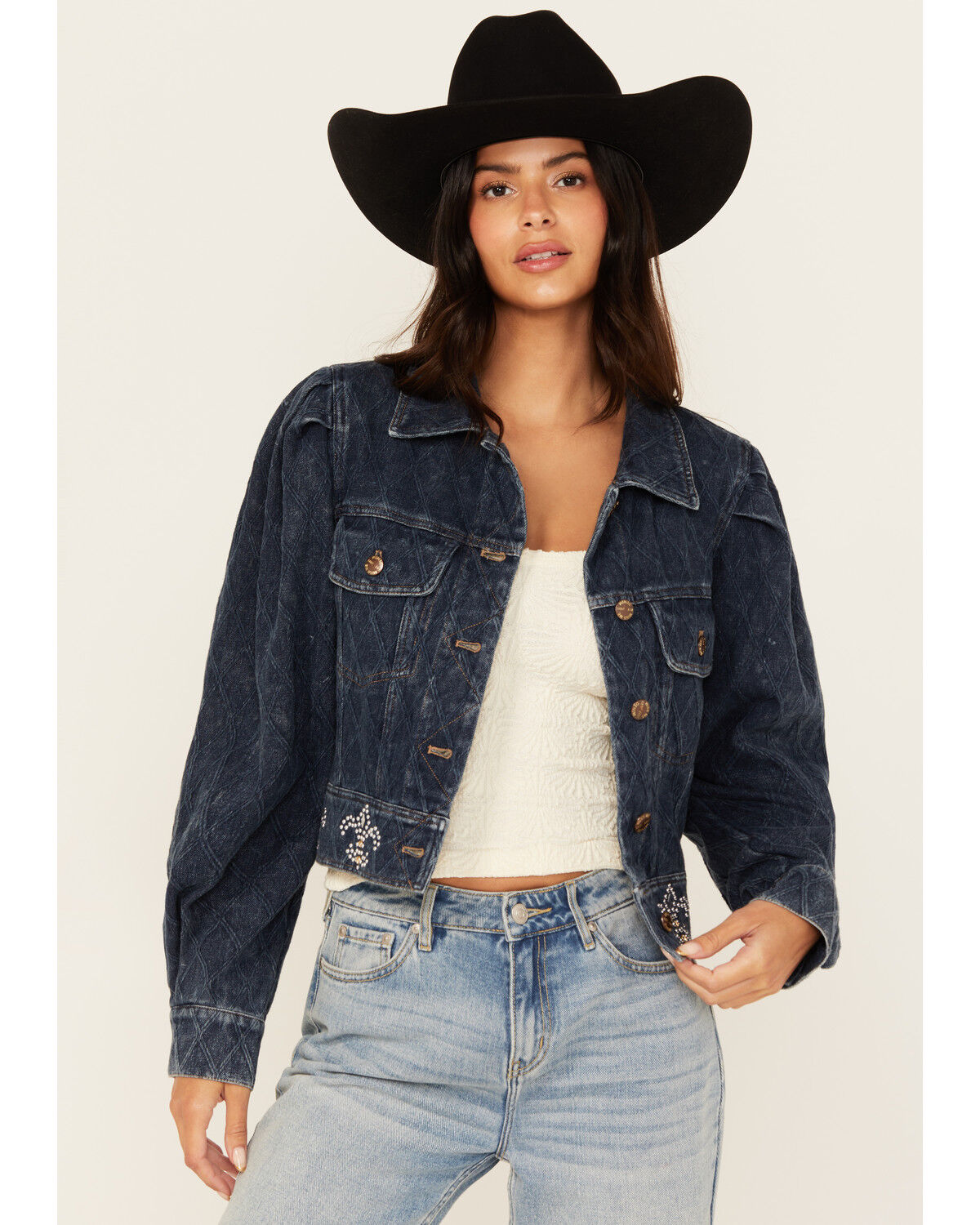 Women's Miss Me Dark Wash Denim Jacket