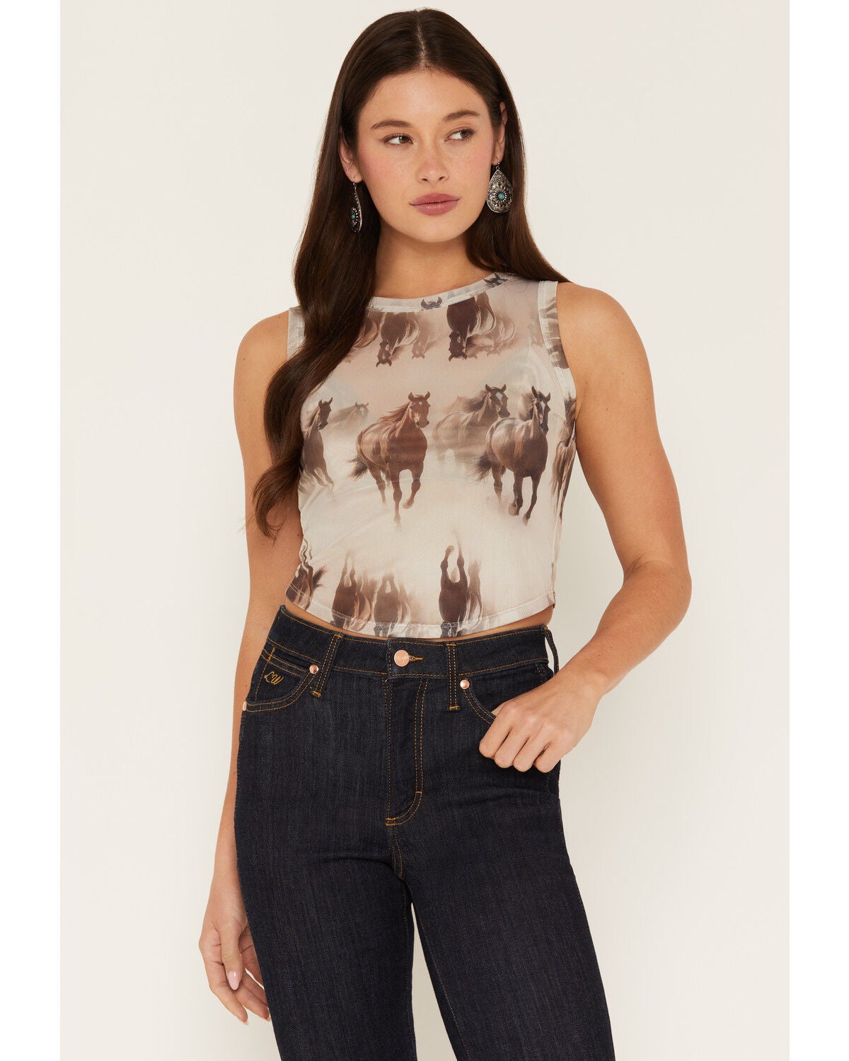 Women's Youth In Revolt Running Horse Mesh Tank Top