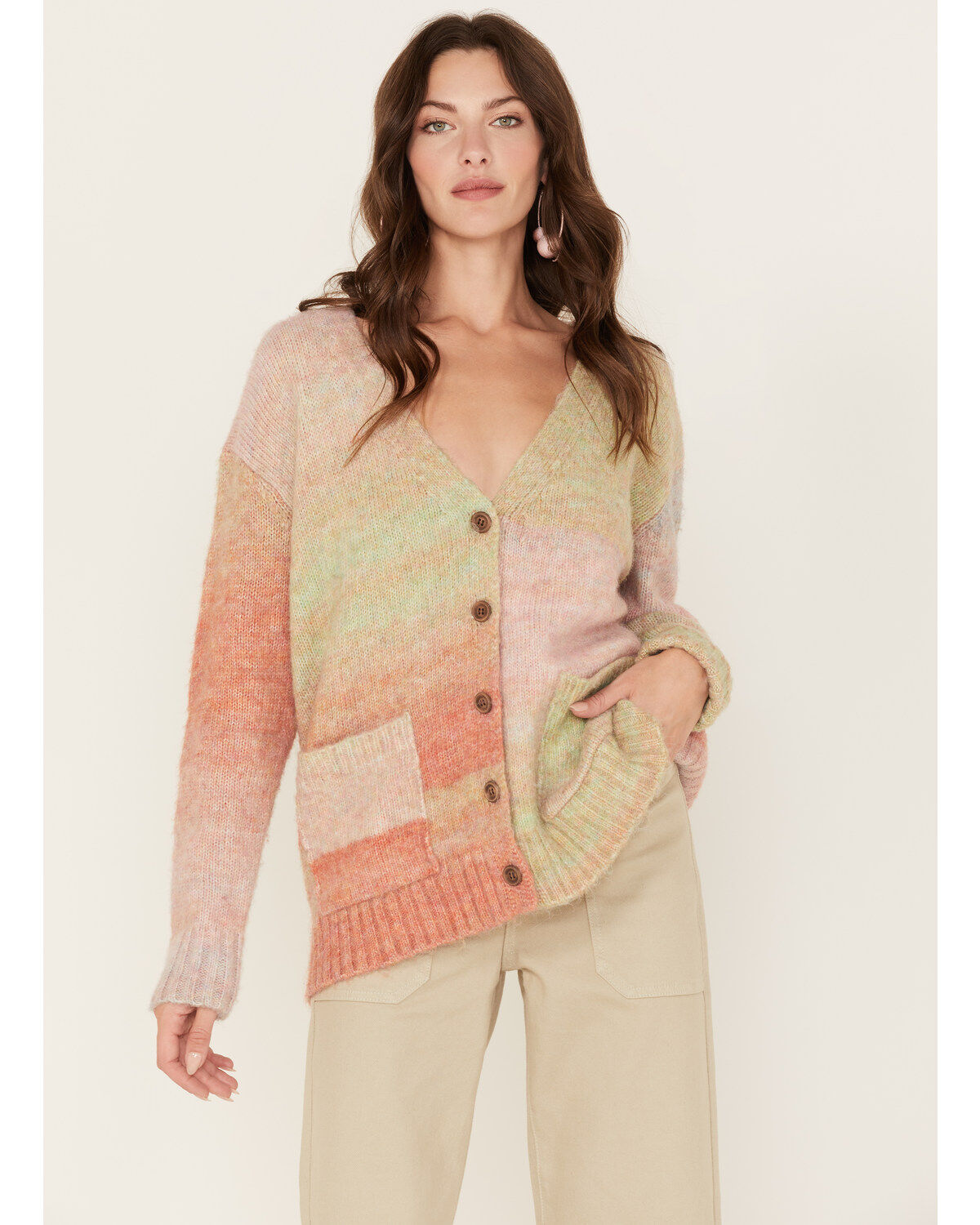 Women's Revel Marled Knit Button-Front Cardigan