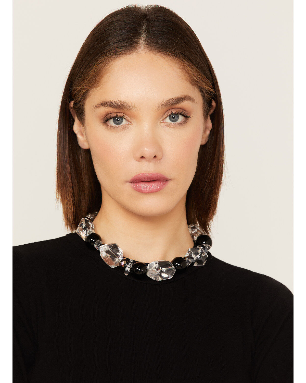 Women's Paige Wallace Quartz & Onyx Beaded Necklace