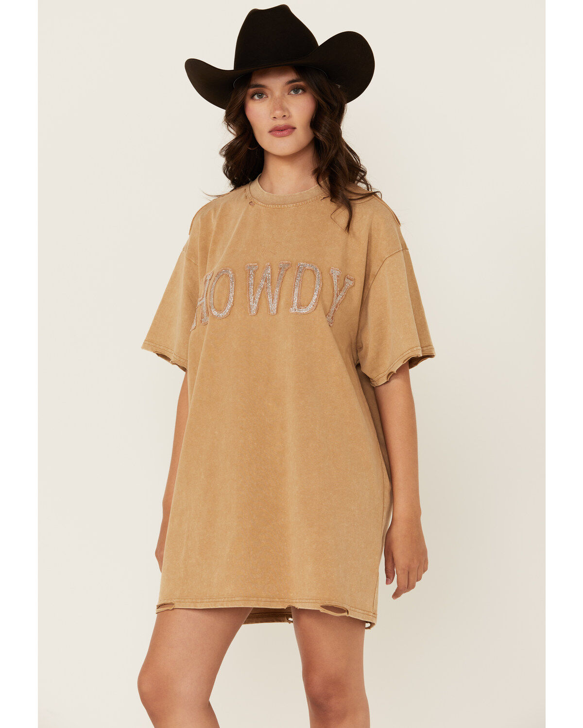 Women's Blue B Howdy Short Sleeve Mini T-Shirt Dress