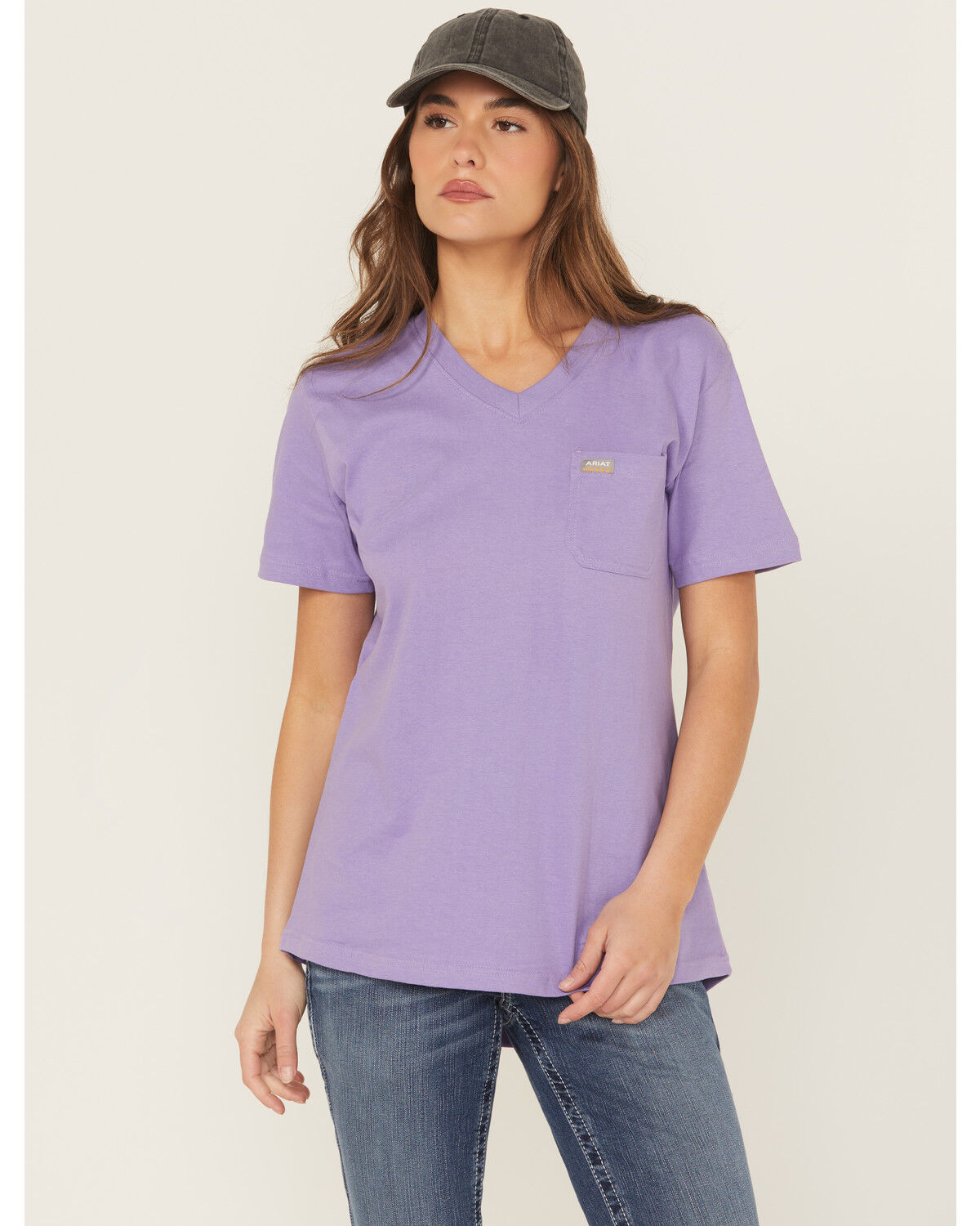 Women's Ariat Rebar Strong Reflective American Flag Short Sleeve Graph