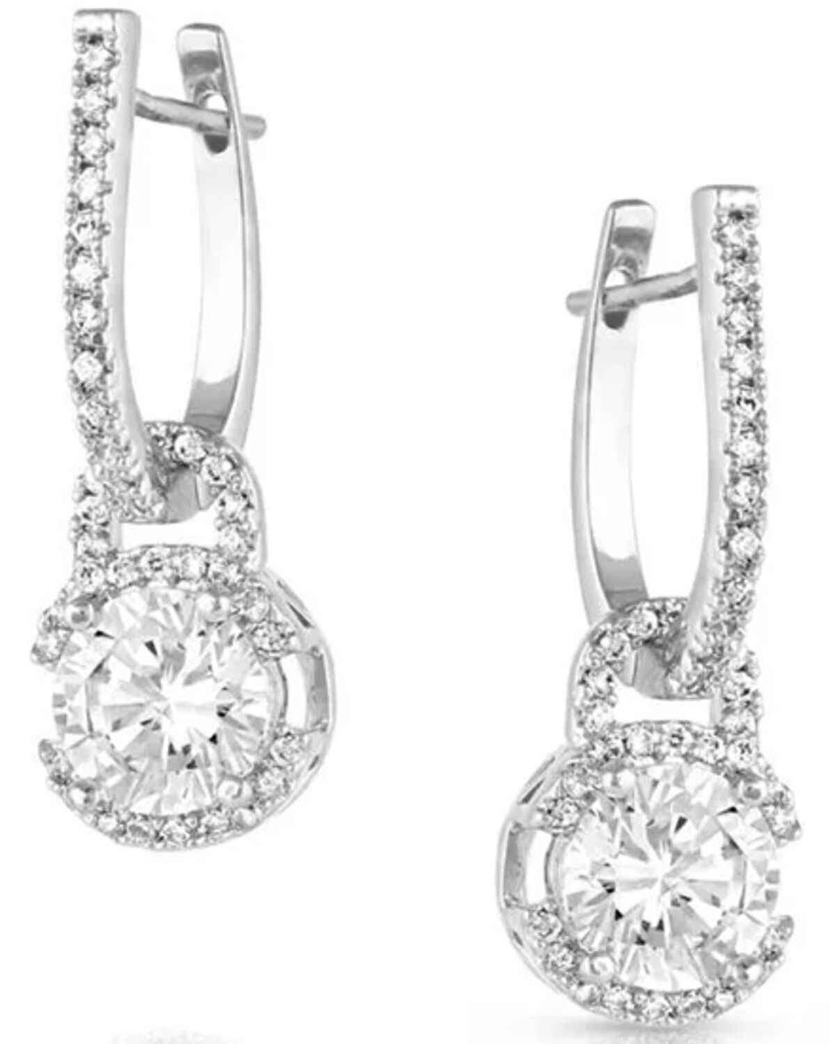 Women's Montana Silversmiths Lock and Key Crystal Earrings