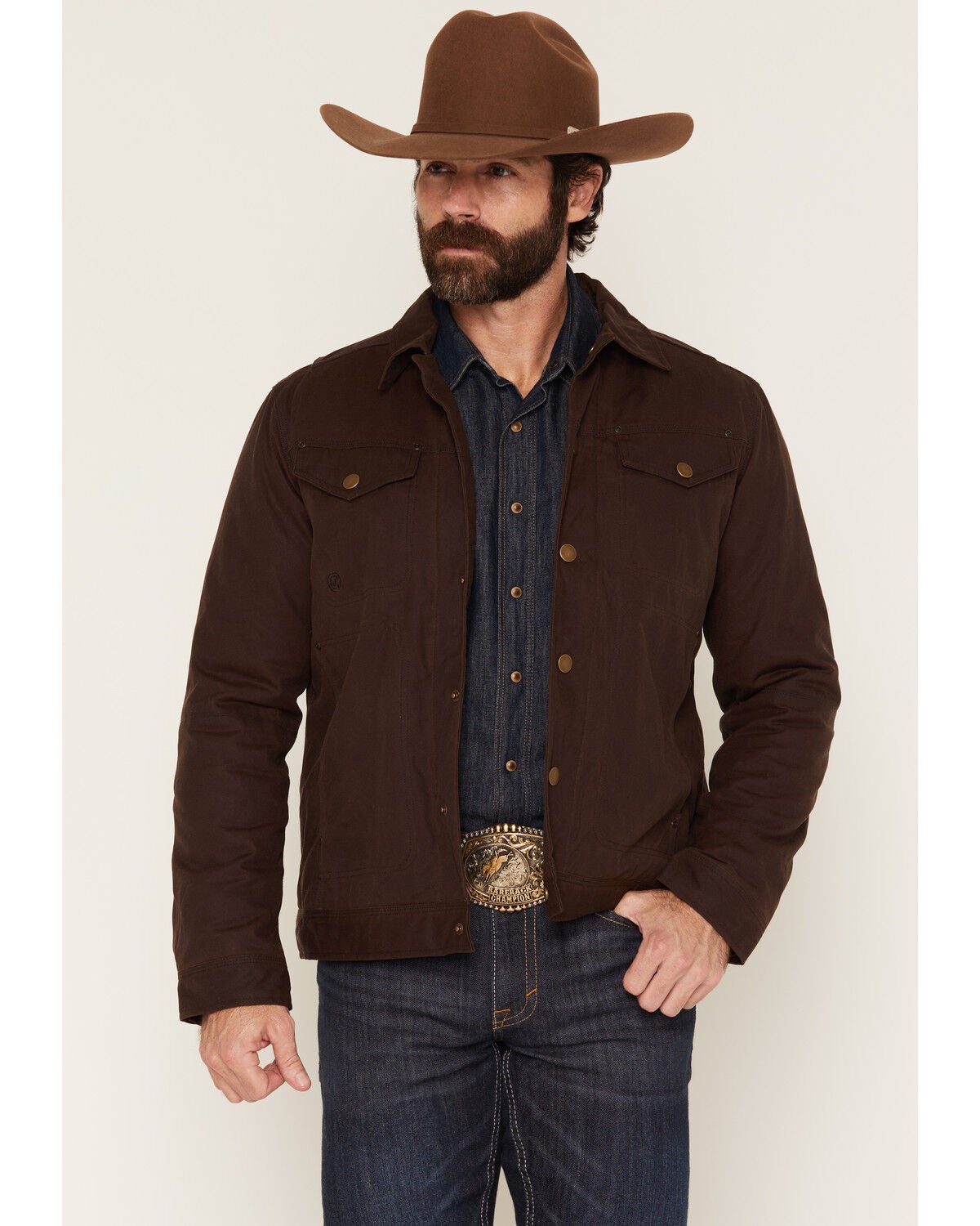 Men's Cody James Laramine Concealed Carry Waxed Canvas Trucker Jacket