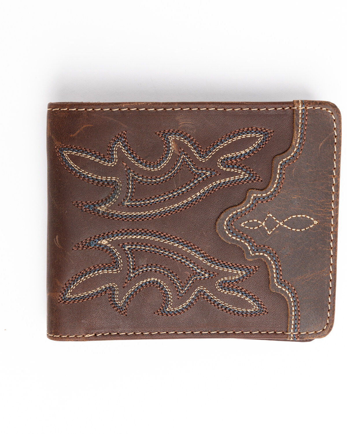 Men's Cody James Stitched Bi-Fold Leather Wallet