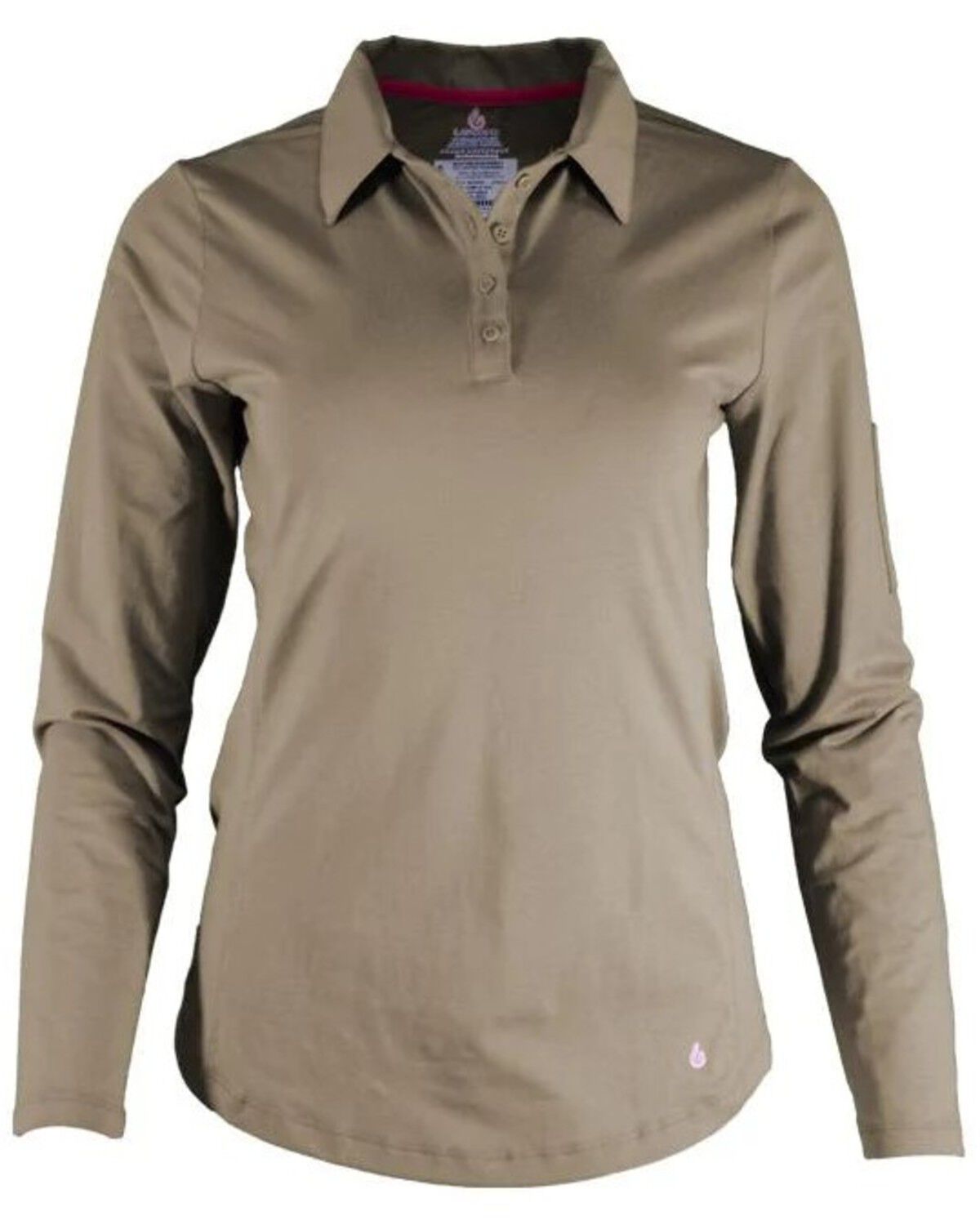 Women's Lapco FR Solid Knit Long Sleeve Polo Work Shirt