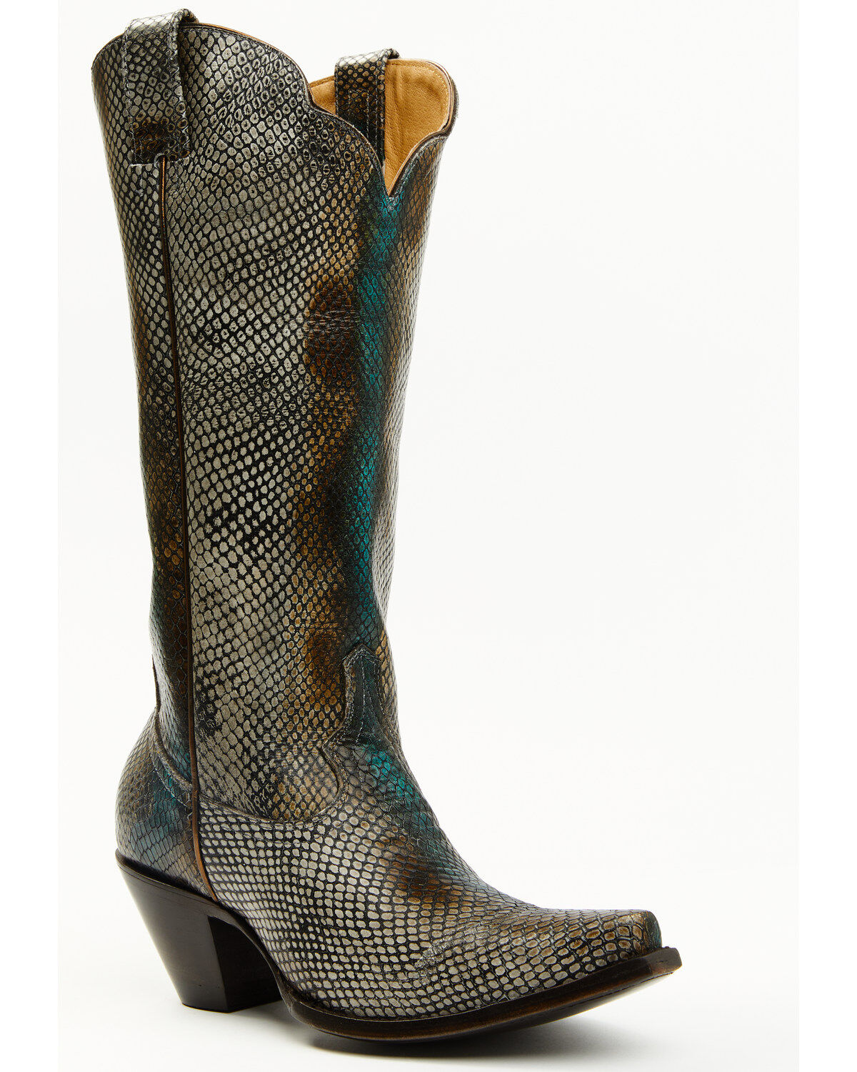 Women's Idyllwind Strut Snake Print Leather Western Boots - Snip Toe